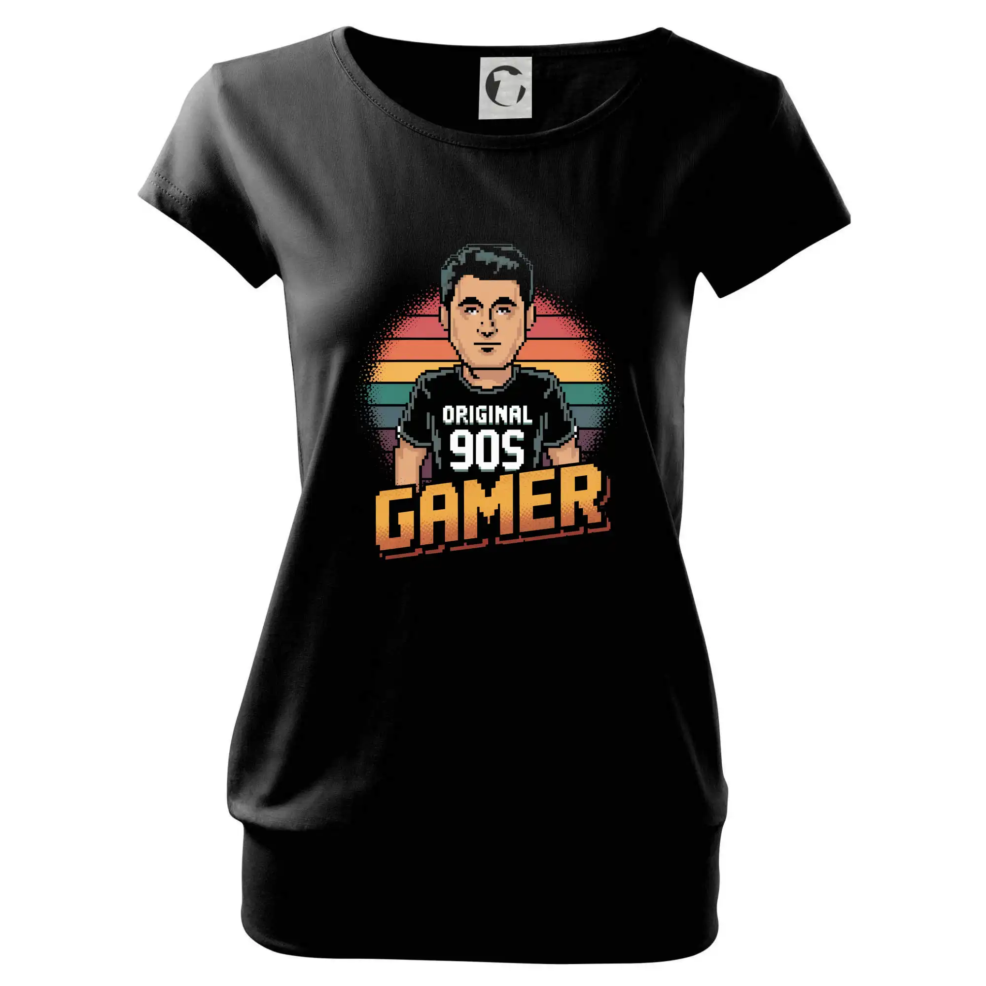 Hudobné tričká - Original 90s gamer farebný - Voľné tričko city