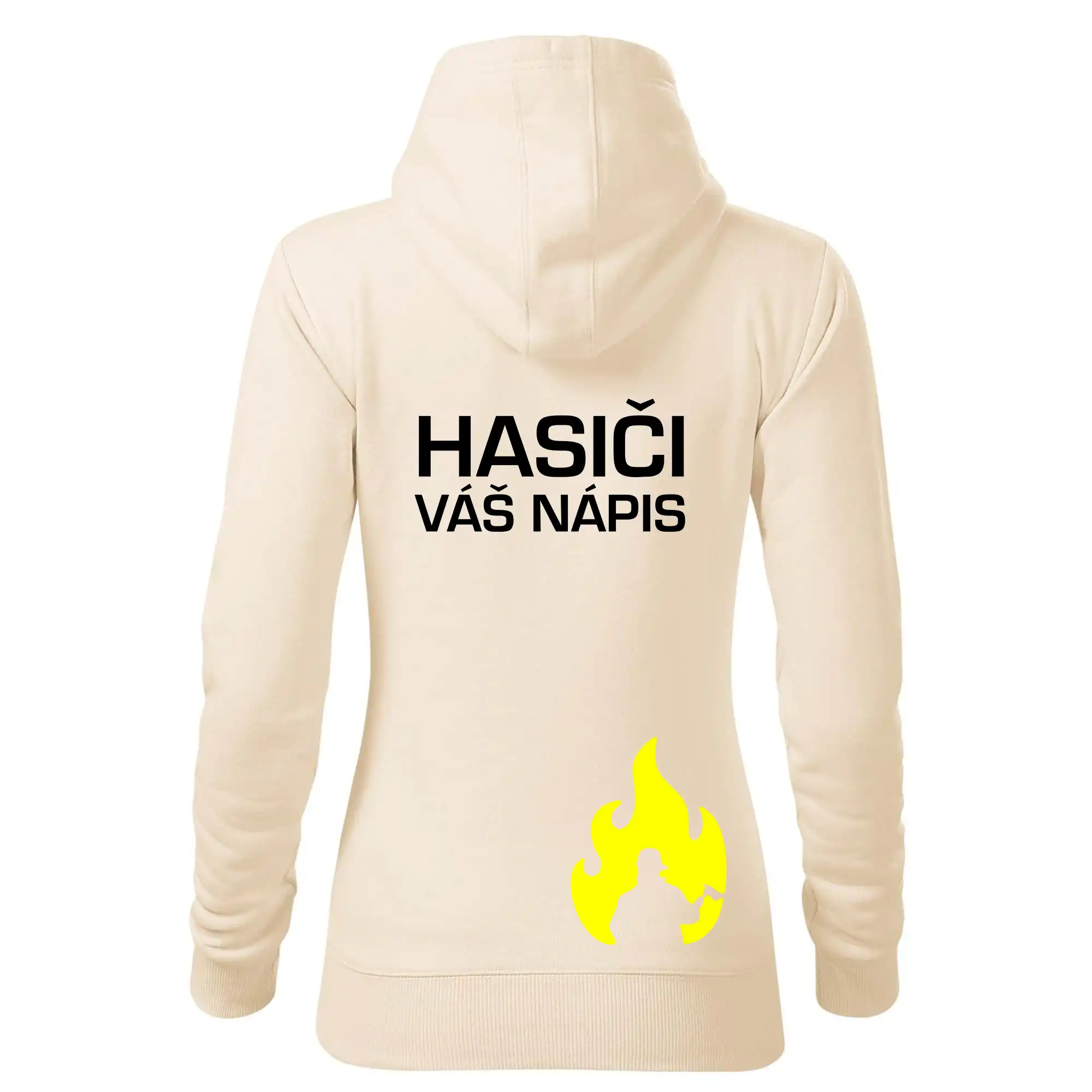Hasič stojaci - nápis hasiči - Veľký nápis na chrbte