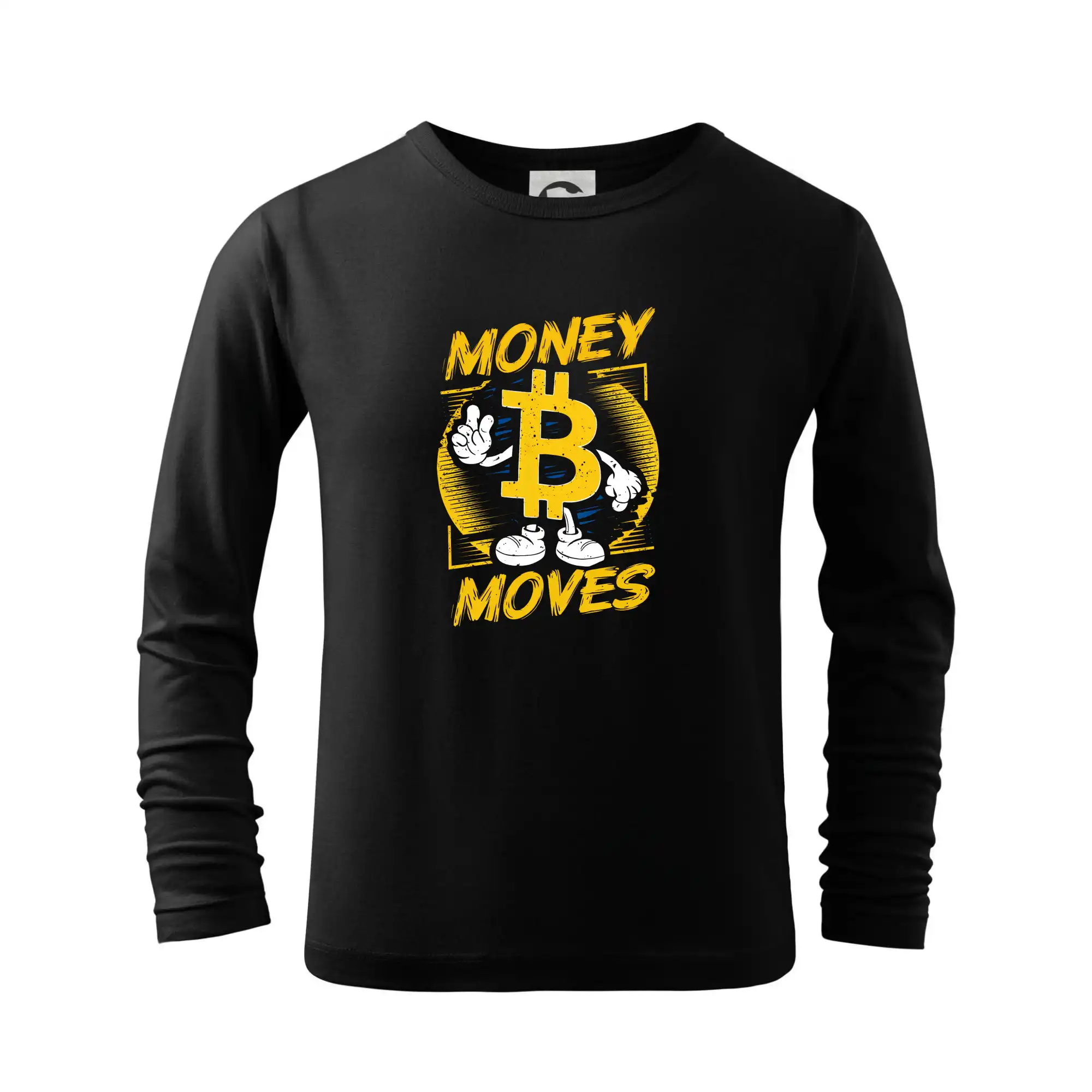 Money moves bitcoin mascot - Tričko detské Long Sleeve