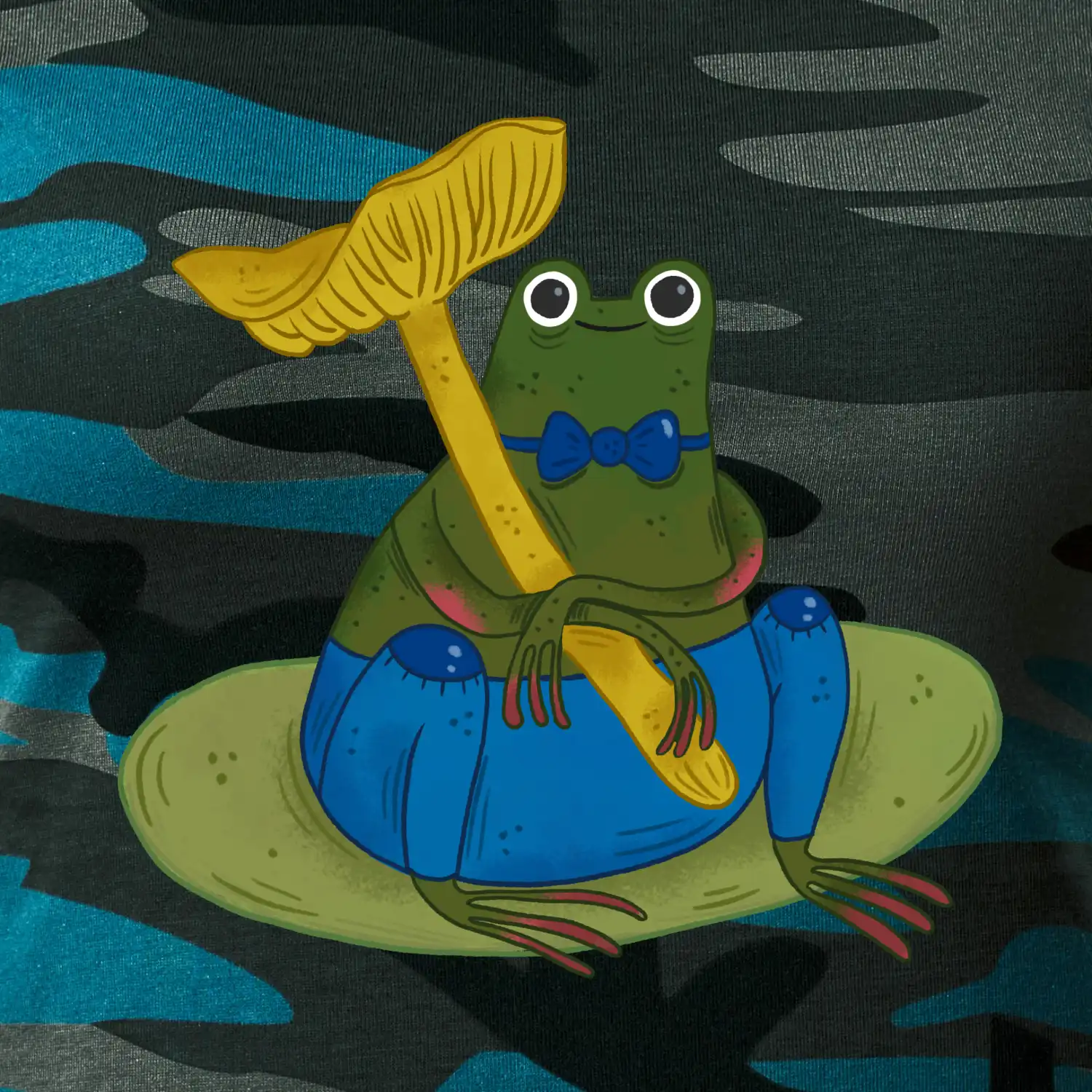 Žába s houbou  (studio-arte.cz)