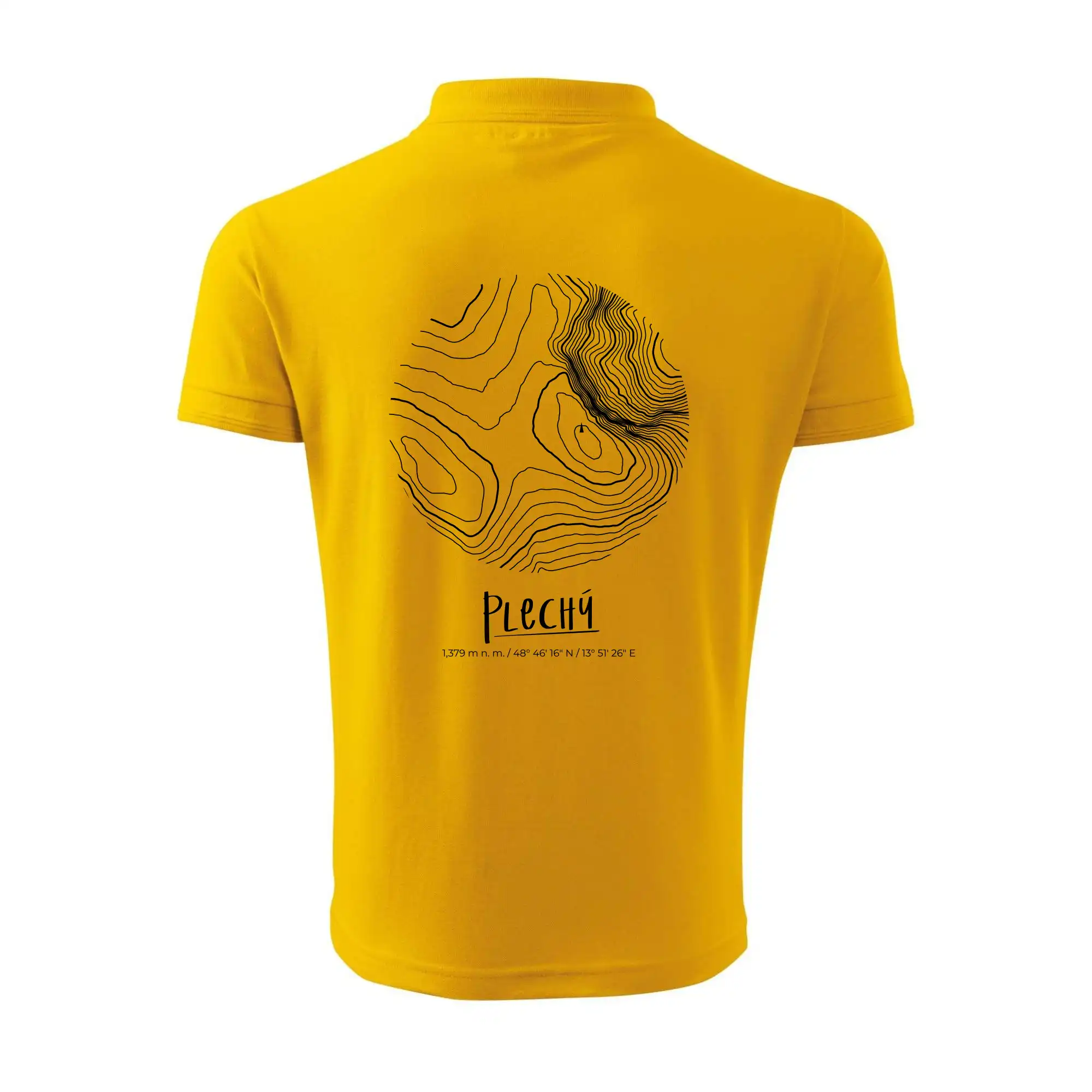 Plechý - vrstevnice v kruhu