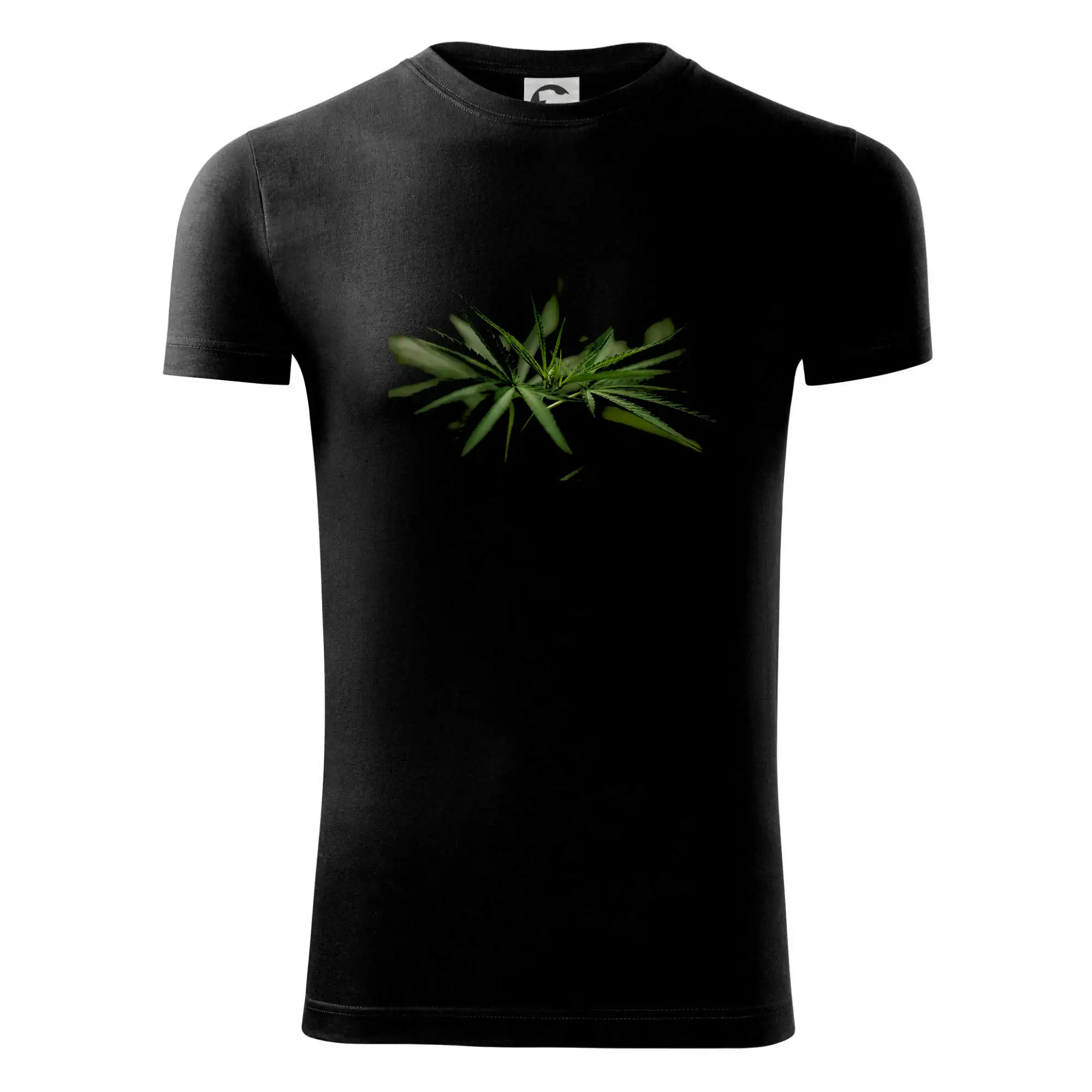 Tričká pre pohodový ľudí - Ganja listy - makro - Viper FIT - Pánske zúžené tričko