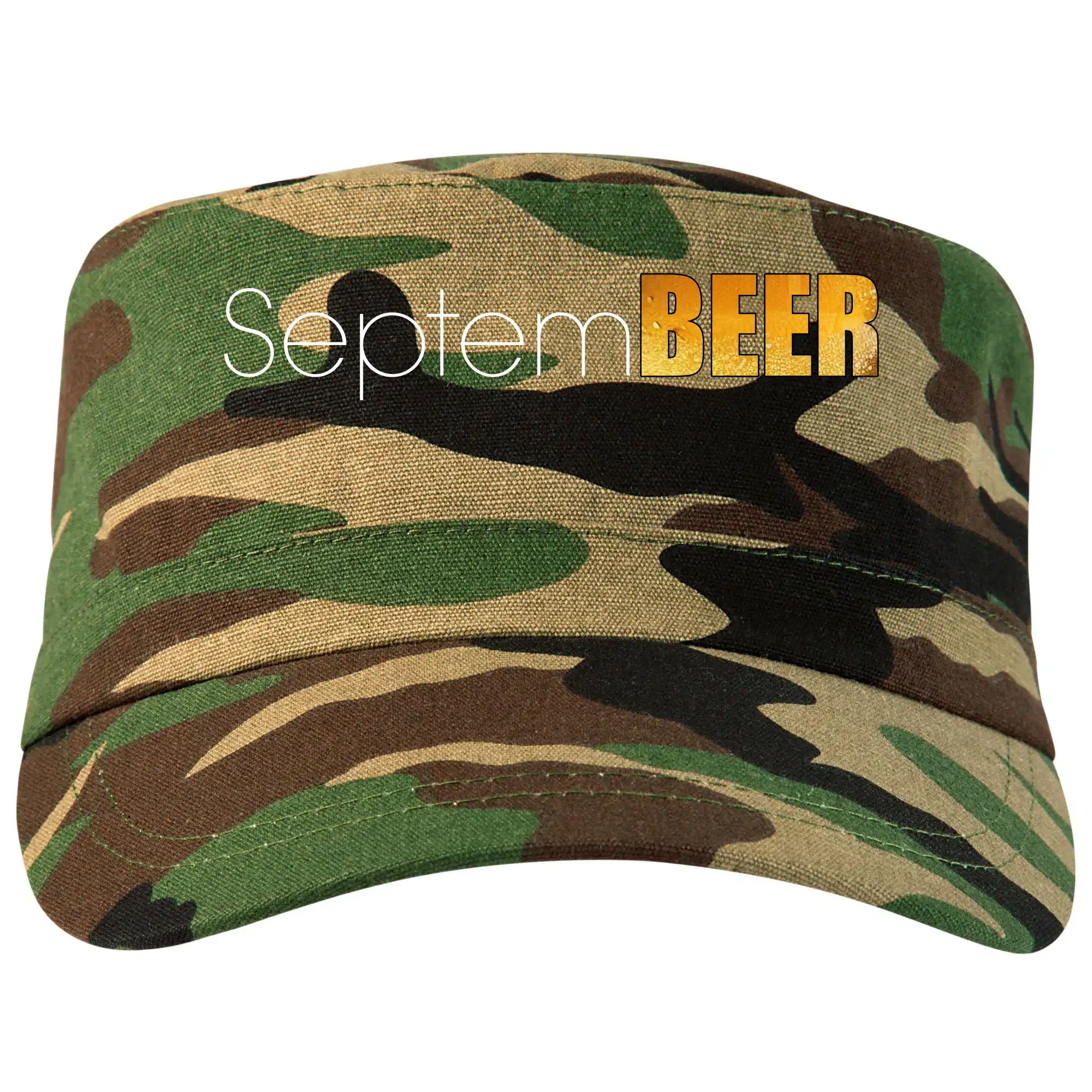 Vtipná tričká pre pivárov - Pivné mesiace - septeBEER - Šiltovka CAMO