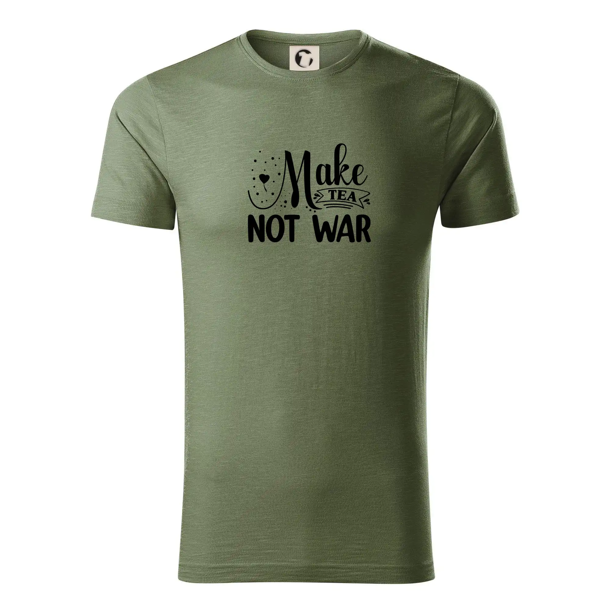 Tričká s vlajkou ukrajiny - Make tea not war - Tričko z organickej bavlny
