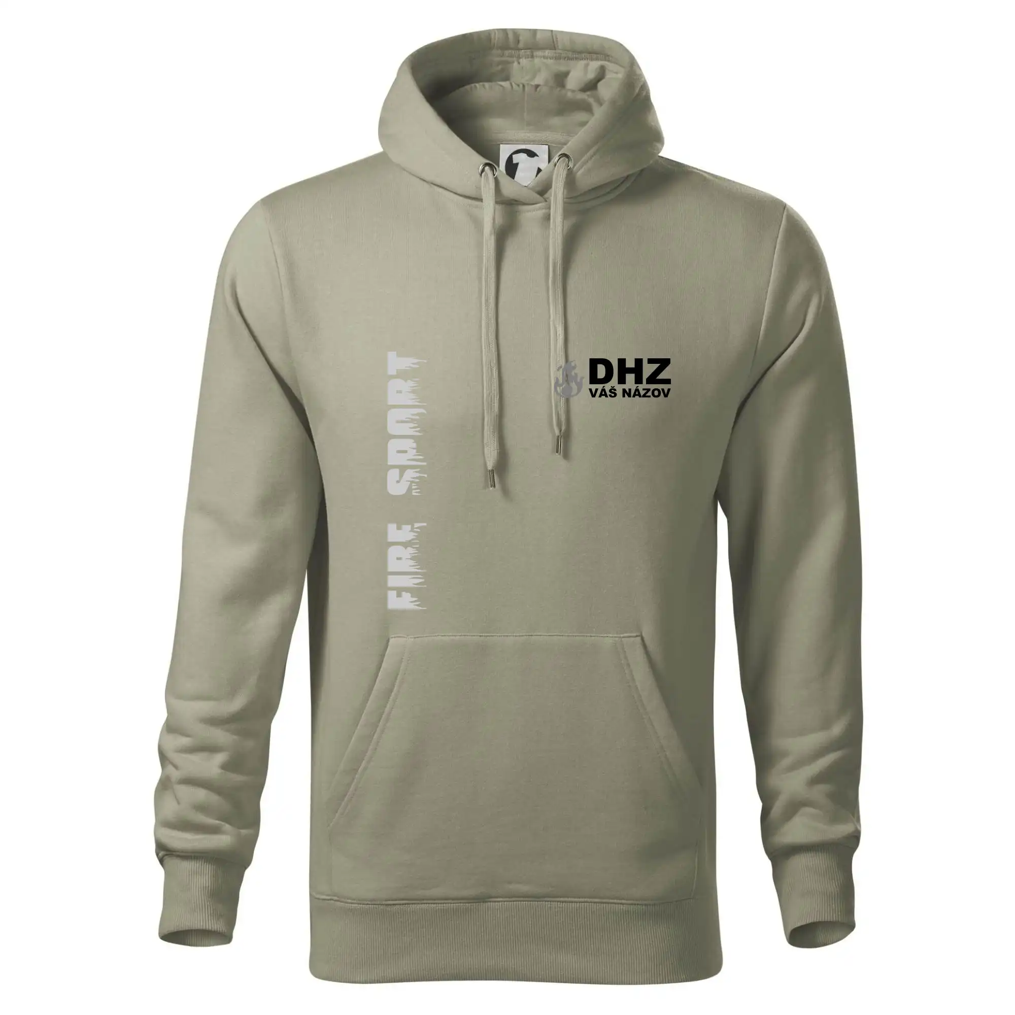 Originálne tričká pre hasičov - DHZ REFLEXNÉ (oheň, firesport, názov zboru - vlastný nápis) - Mikina pánska Cape s kapucňou