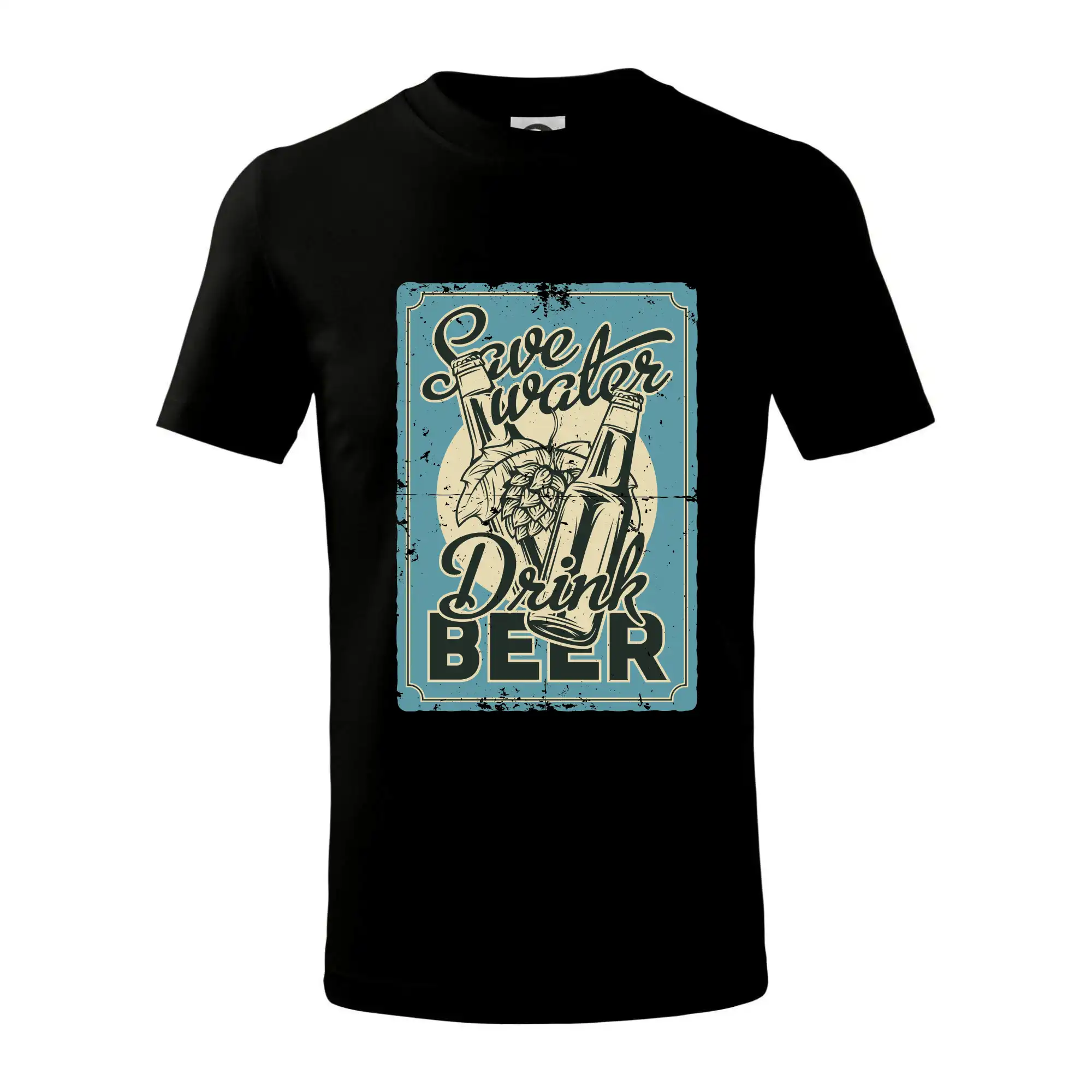 Vtipná tričká pre pivárov - Save water drink beer poster - Tričko detské bavlnené