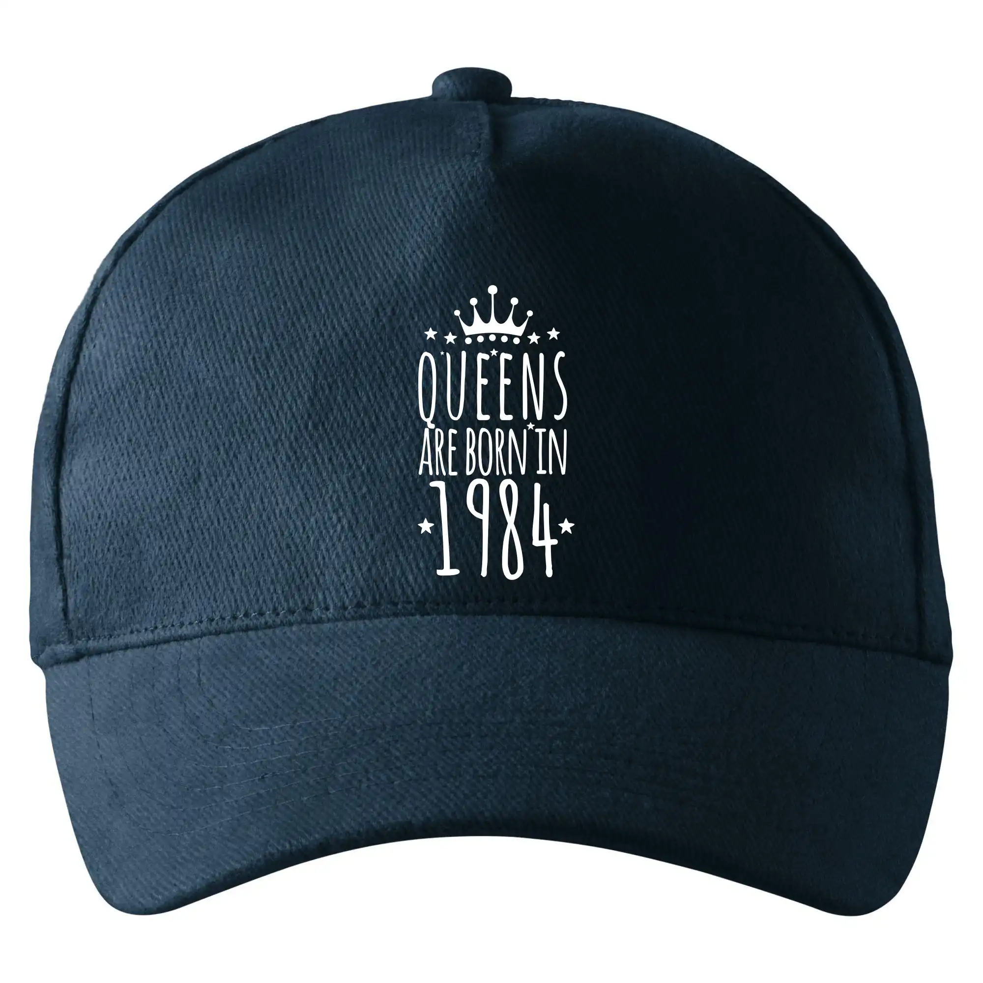 Trička s ročníkom 1984 - Queens are born in 1984 - Šiltovka so zahnutým šiltom a mosaznou sponou