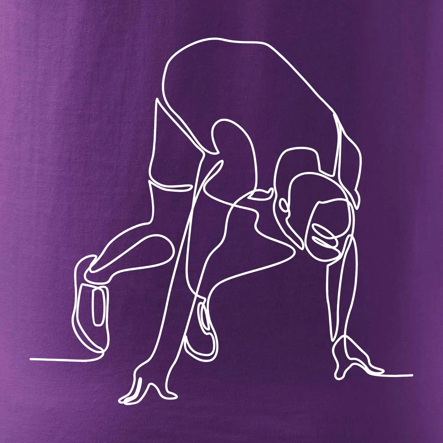 Běžec na startu jedním tahem