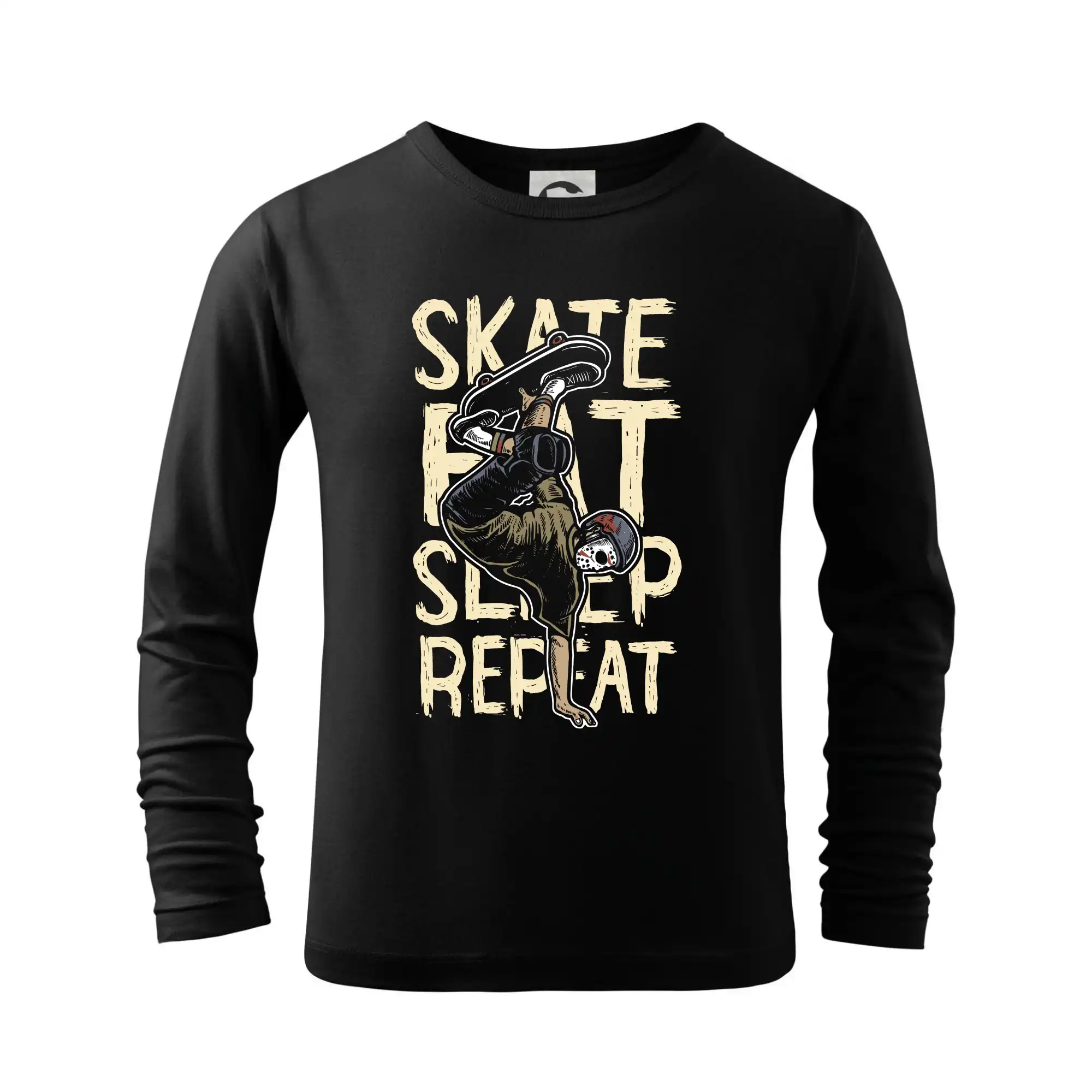 Longboard a Skatebord - Skate Eat Sleep Repeat - Tričko detské Long Sleeve
