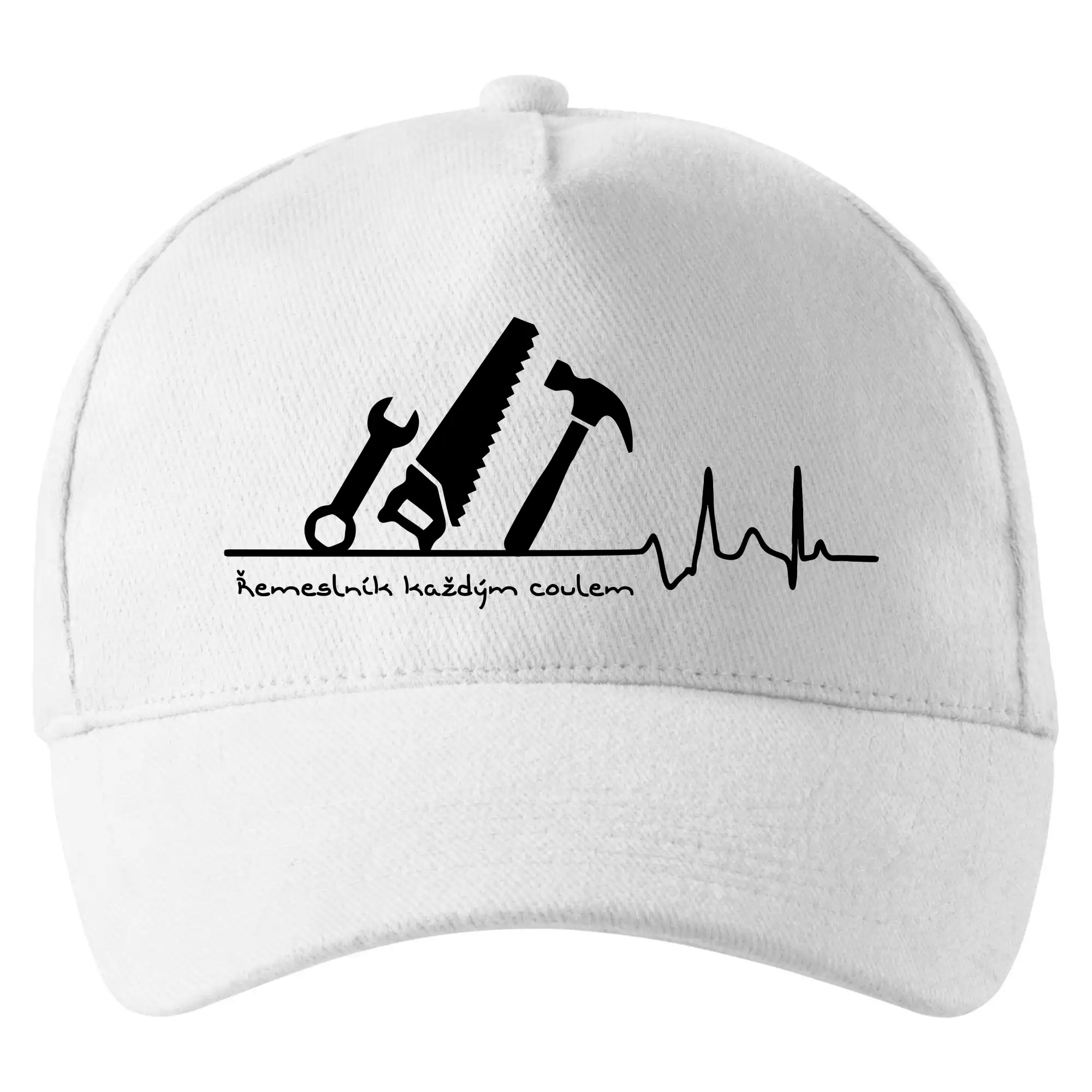 Vtipné tričká do práce - Ekg řemeslník každým coulem - Šiltovka so zahnutým šiltom a mosaznou sponou