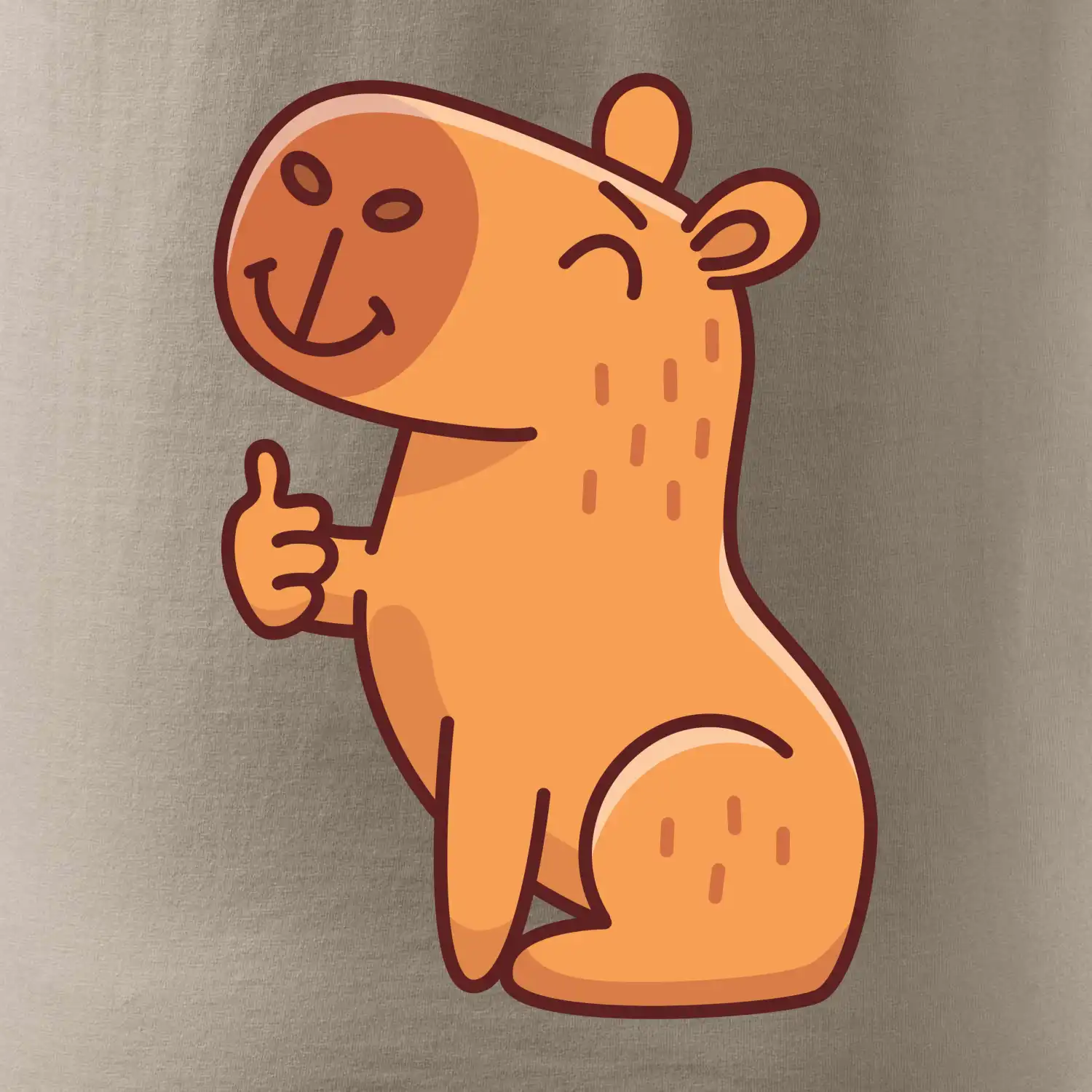 Kapybara s palcem nahoru