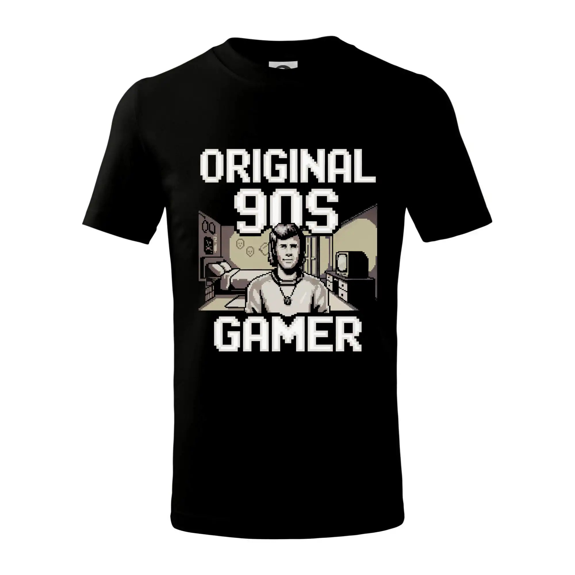 Hudobné tričká - Original 90s gamer - béžový - Tričko detské bavlnené