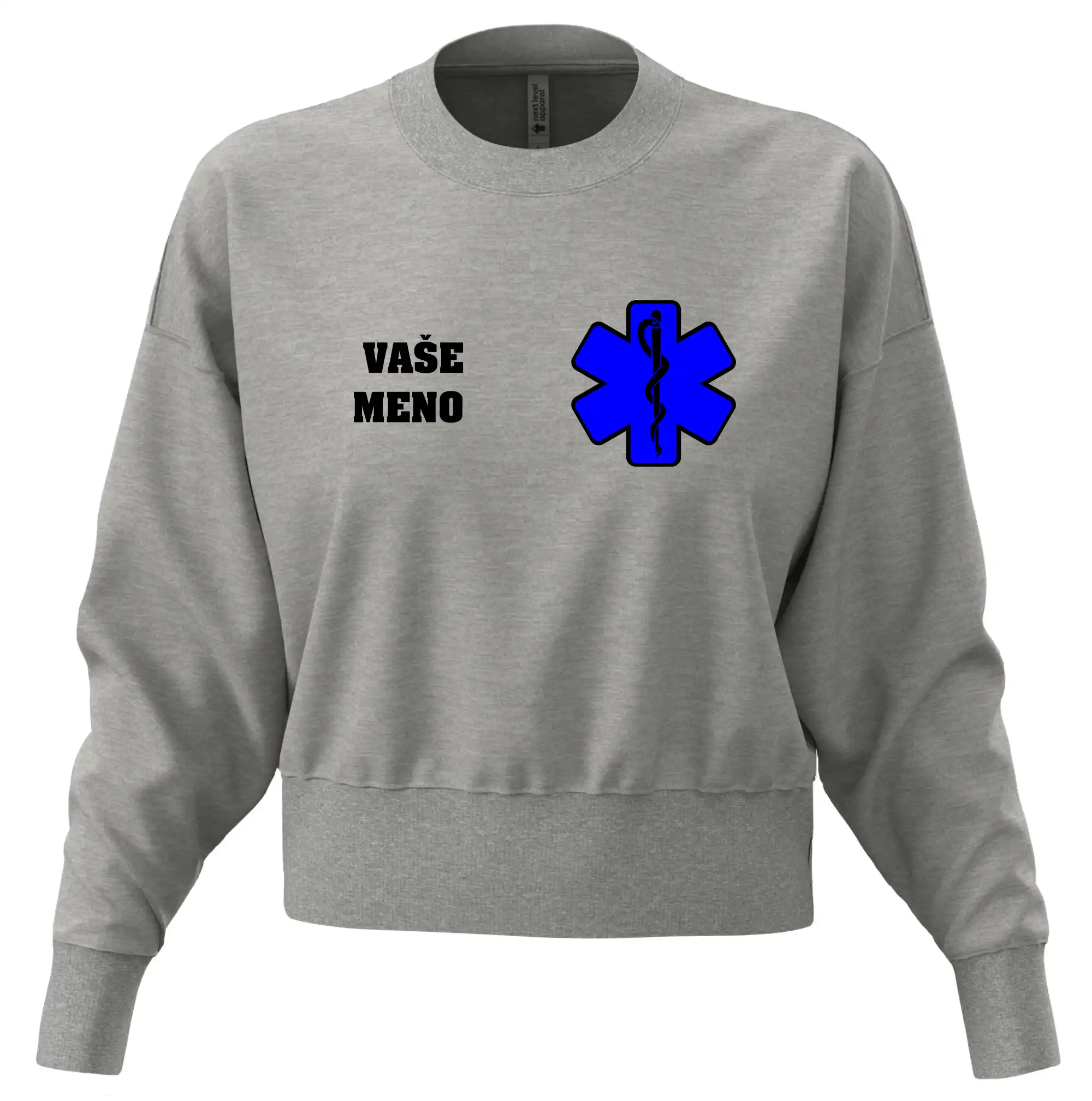 Originálne tričká pre hasičov - Rescue - Vaše meno - Mikina oversize crop OVERSIZE