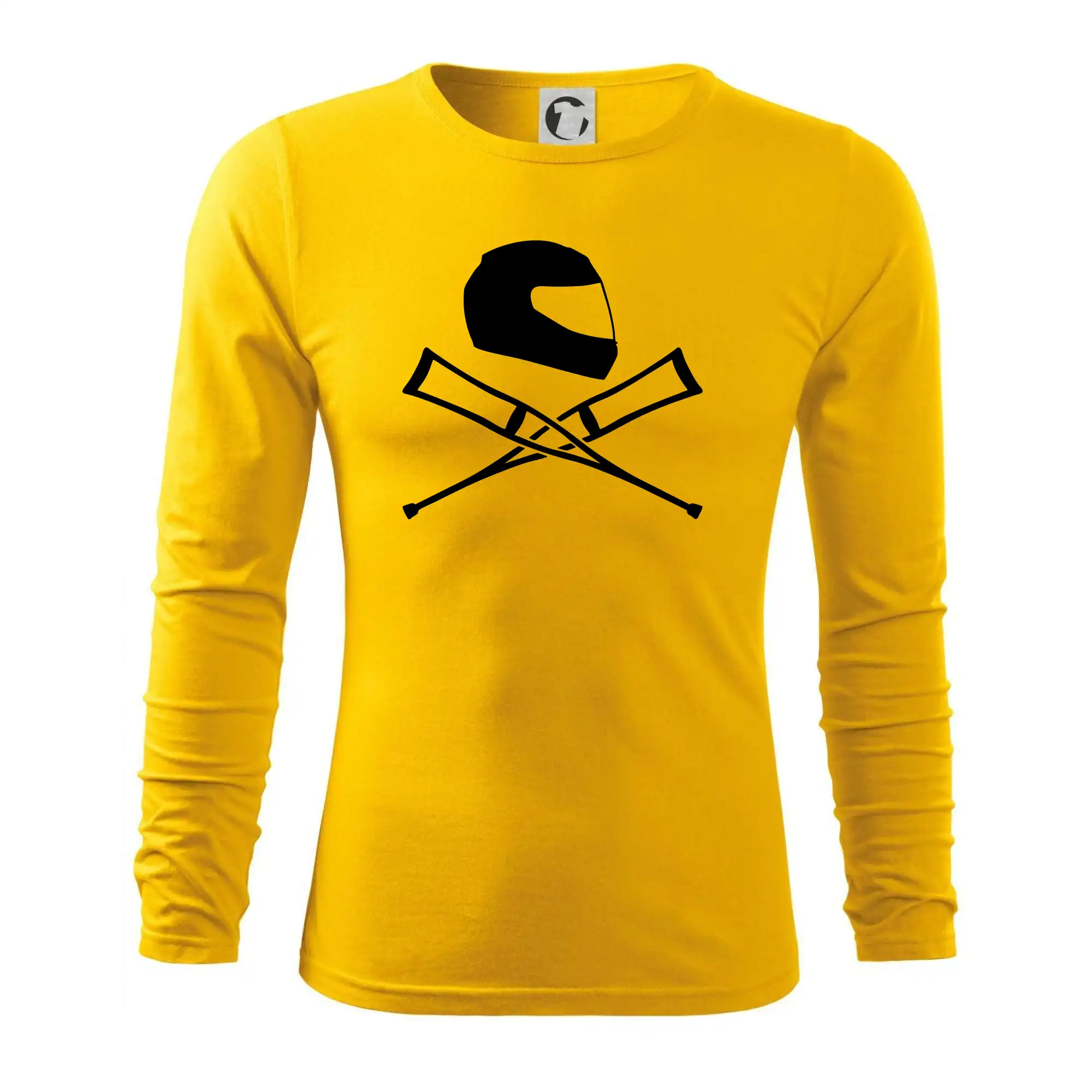 Tričko s cestnou motorkou - Cestná helma / barle - Tričko s dlhým rukávom FIT-T long sleeve