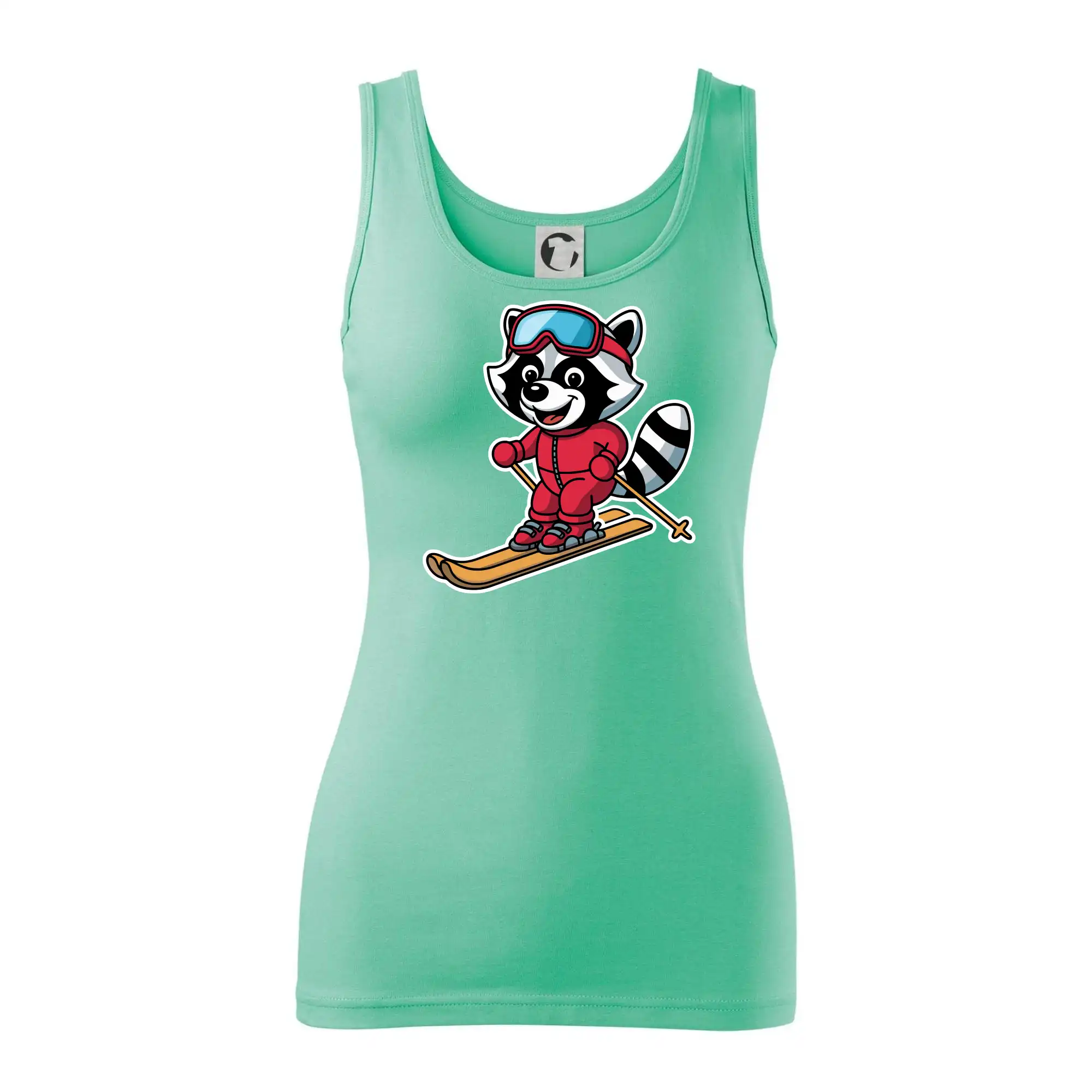 Mýval na lyžích - kreslený