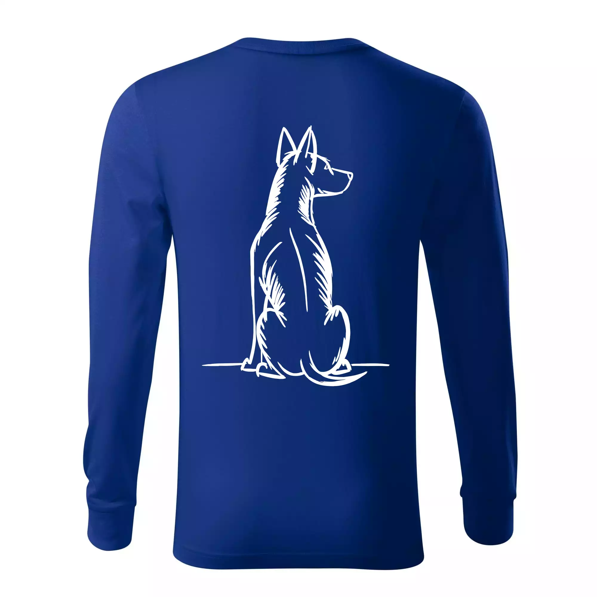 Pes kreslený zezadu