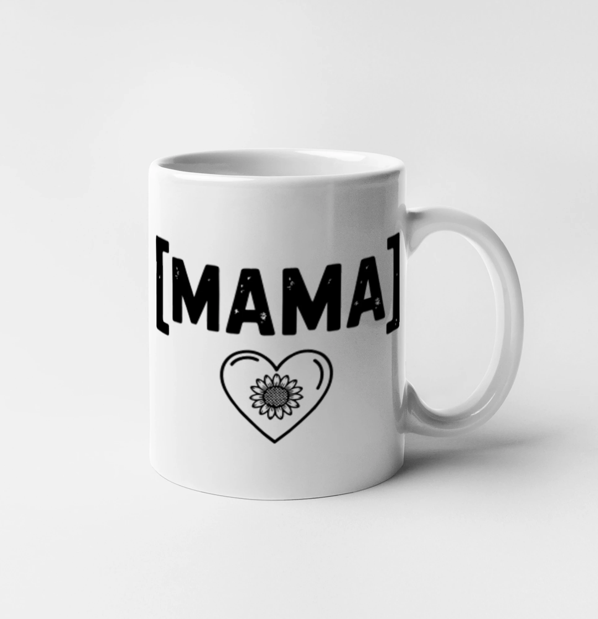 Máma nápis a srdce a slunečnice SK