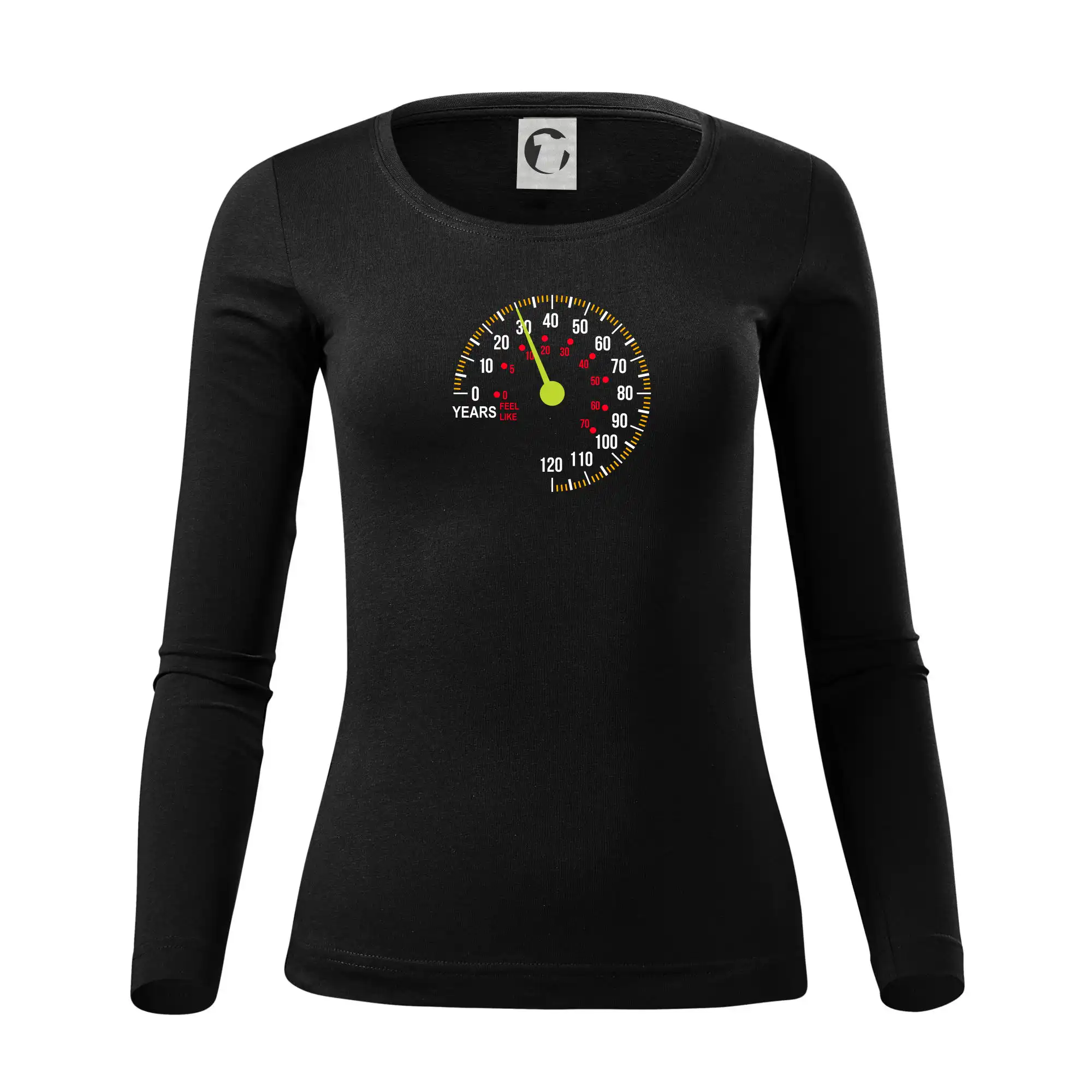 Tričko k tridsiatke - Tachometer cíti sa - 30 rokov - Dámske tričko FIT-T LS - zužené