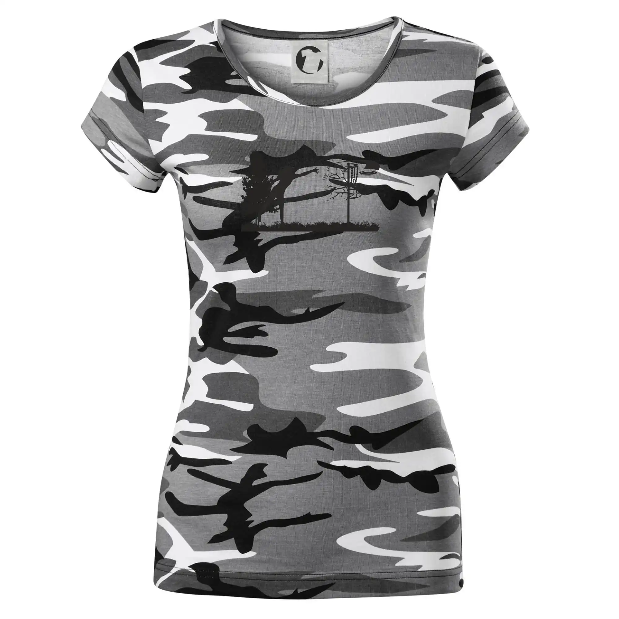 Disc golf - žena černý obrázek