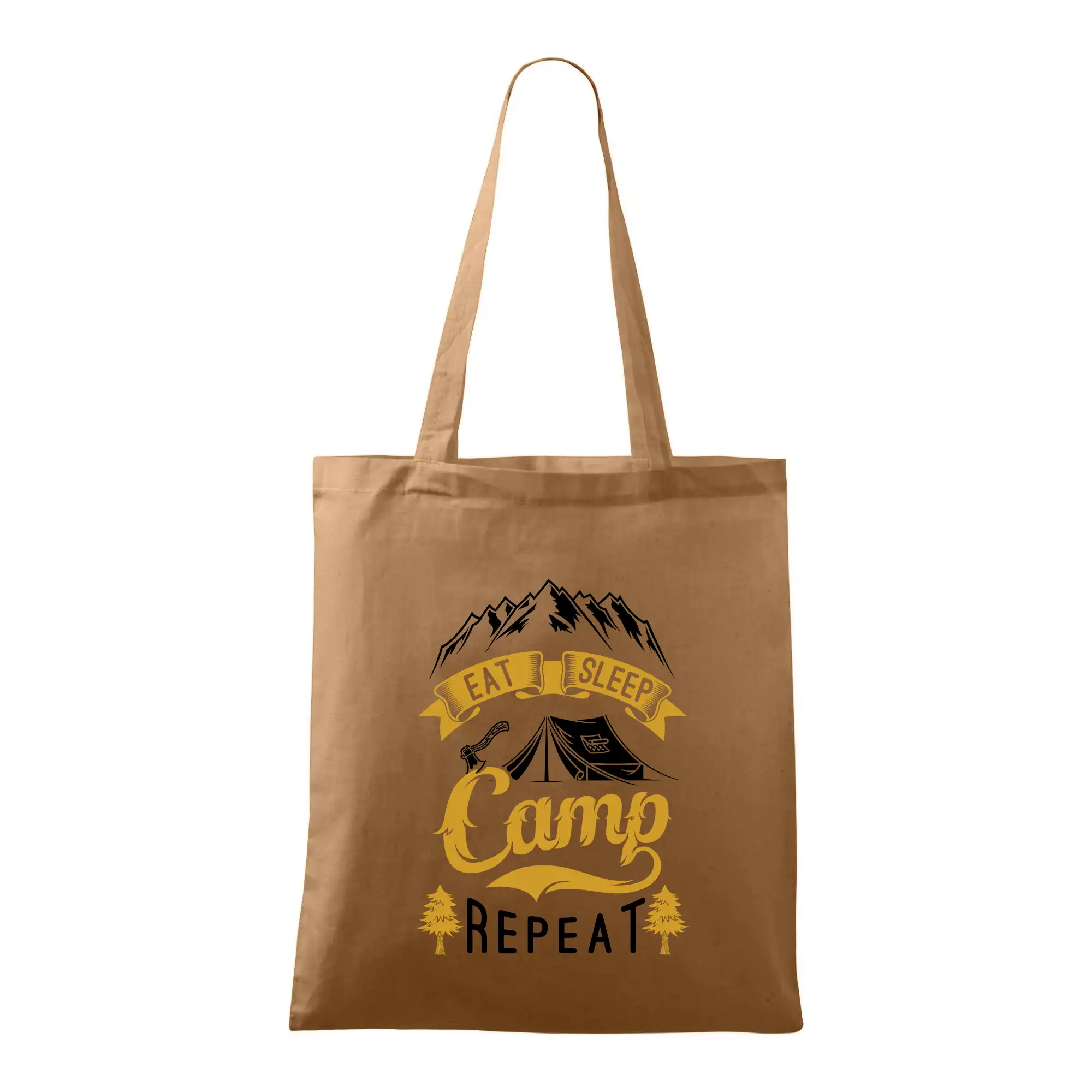 Trička na kempovanie - Eat Sleep Camp Repeat - Taška bavlnená