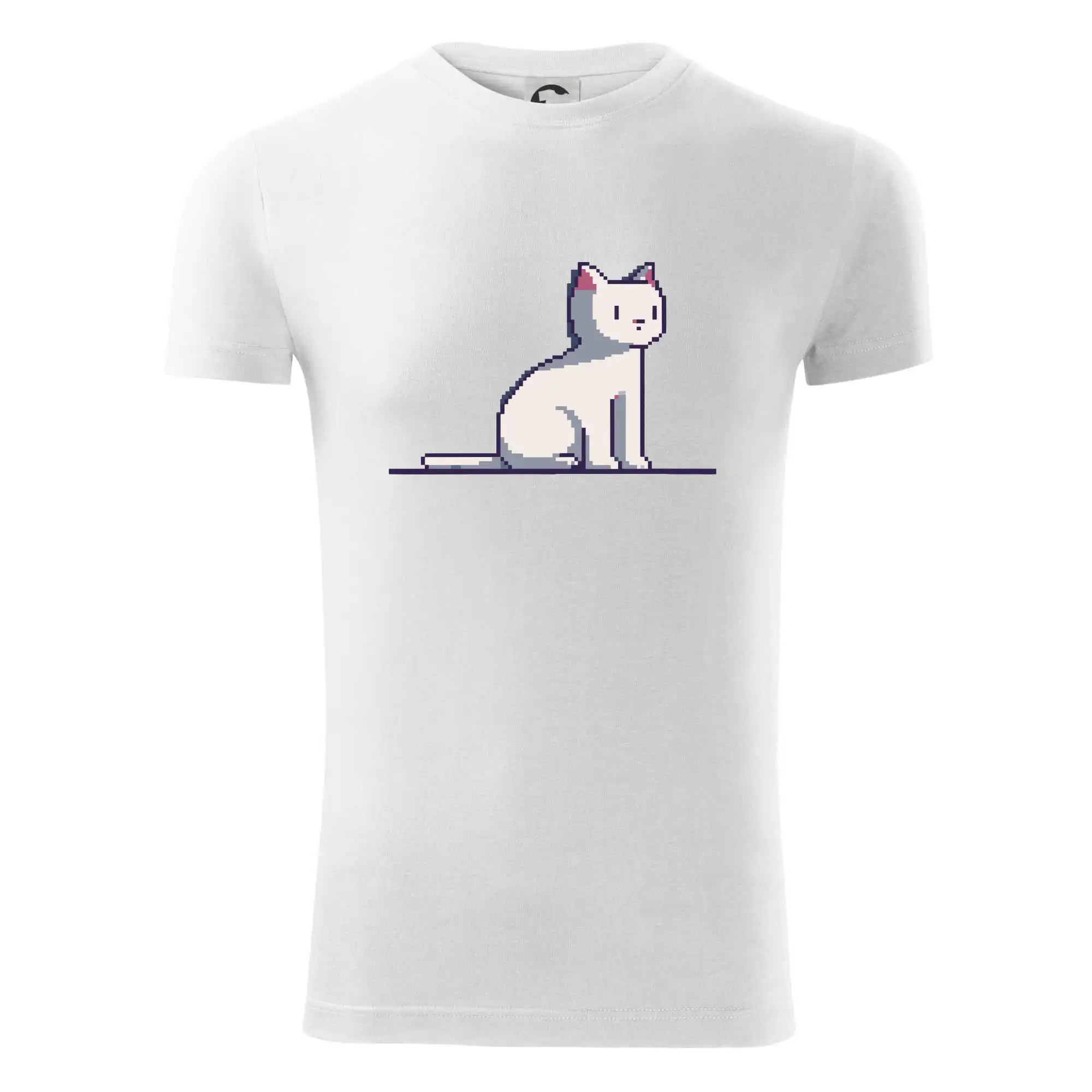 Kočka bílá pixel