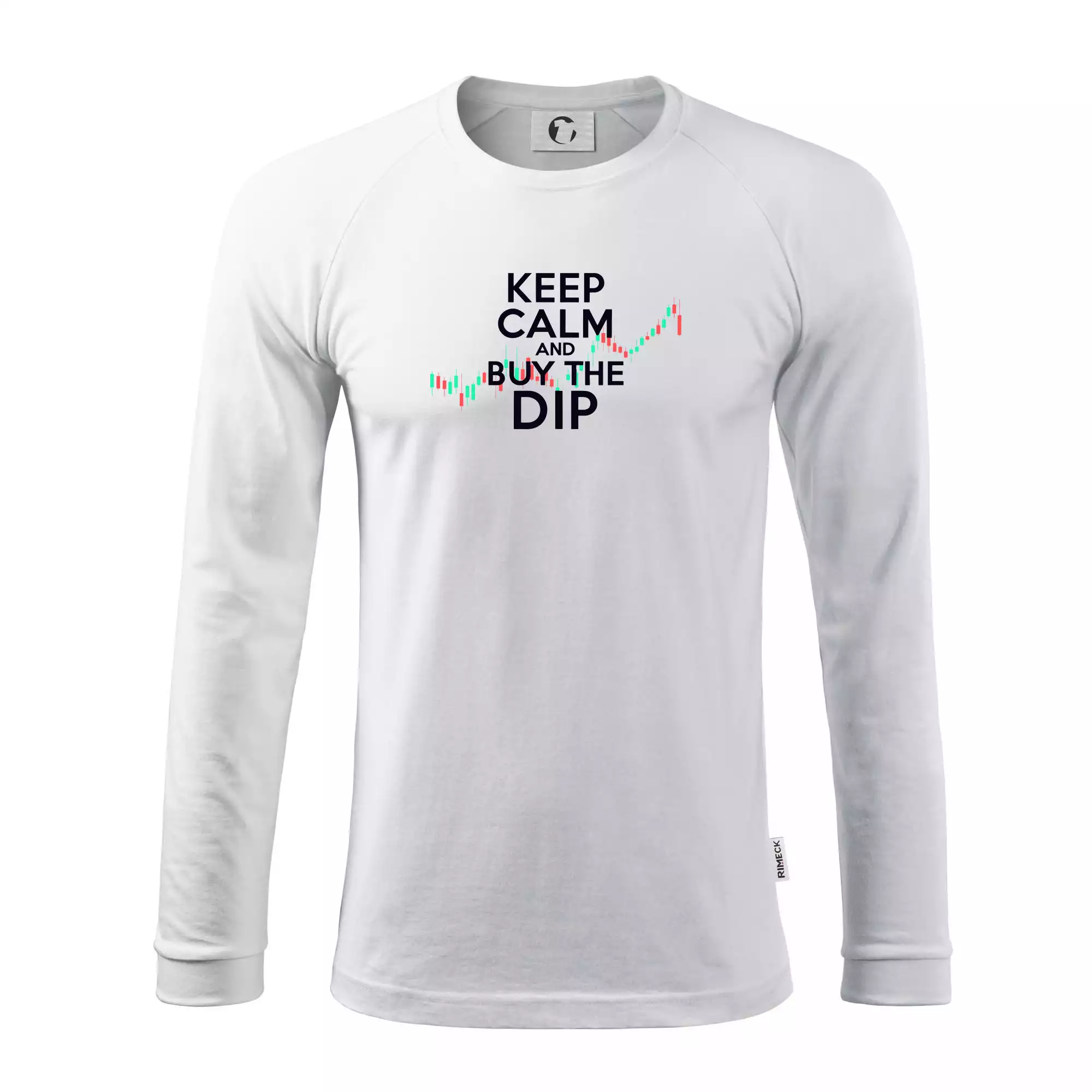 Zeleno červený graf Keep Calm and Buy the Dip