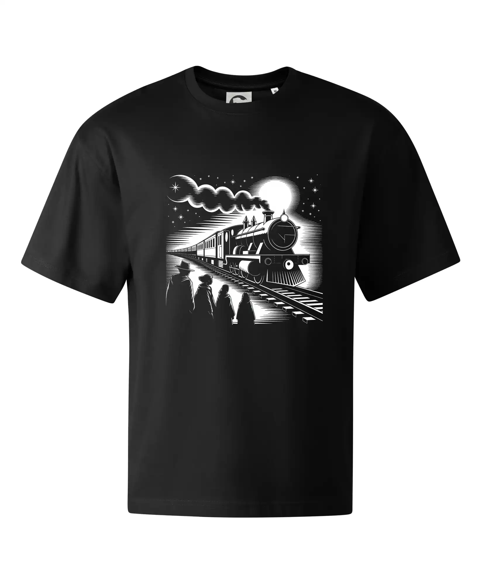 Filmové tričká - Hogwarts Express čiernobiely - Stage unisex - OVERSIZE