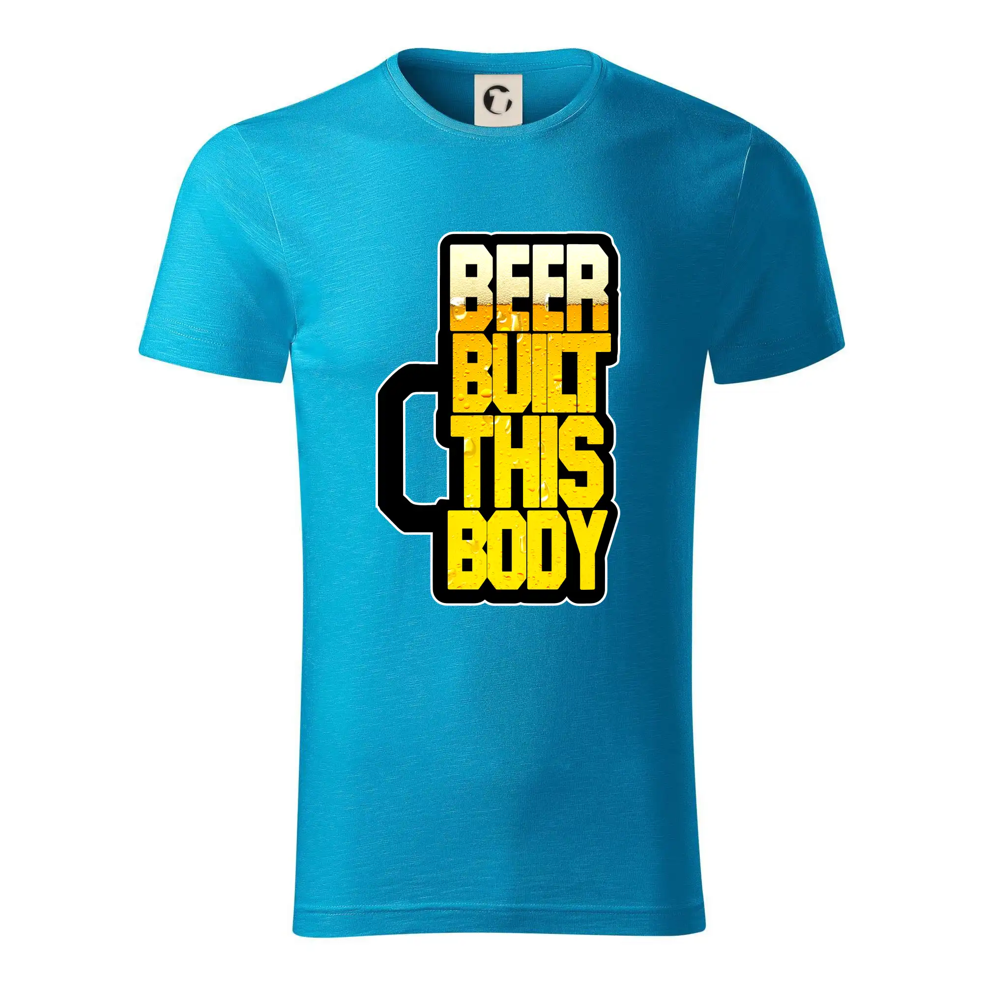 Vtipná tričká pre pivárov - Beer built this body - Tričko z organickej bavlny