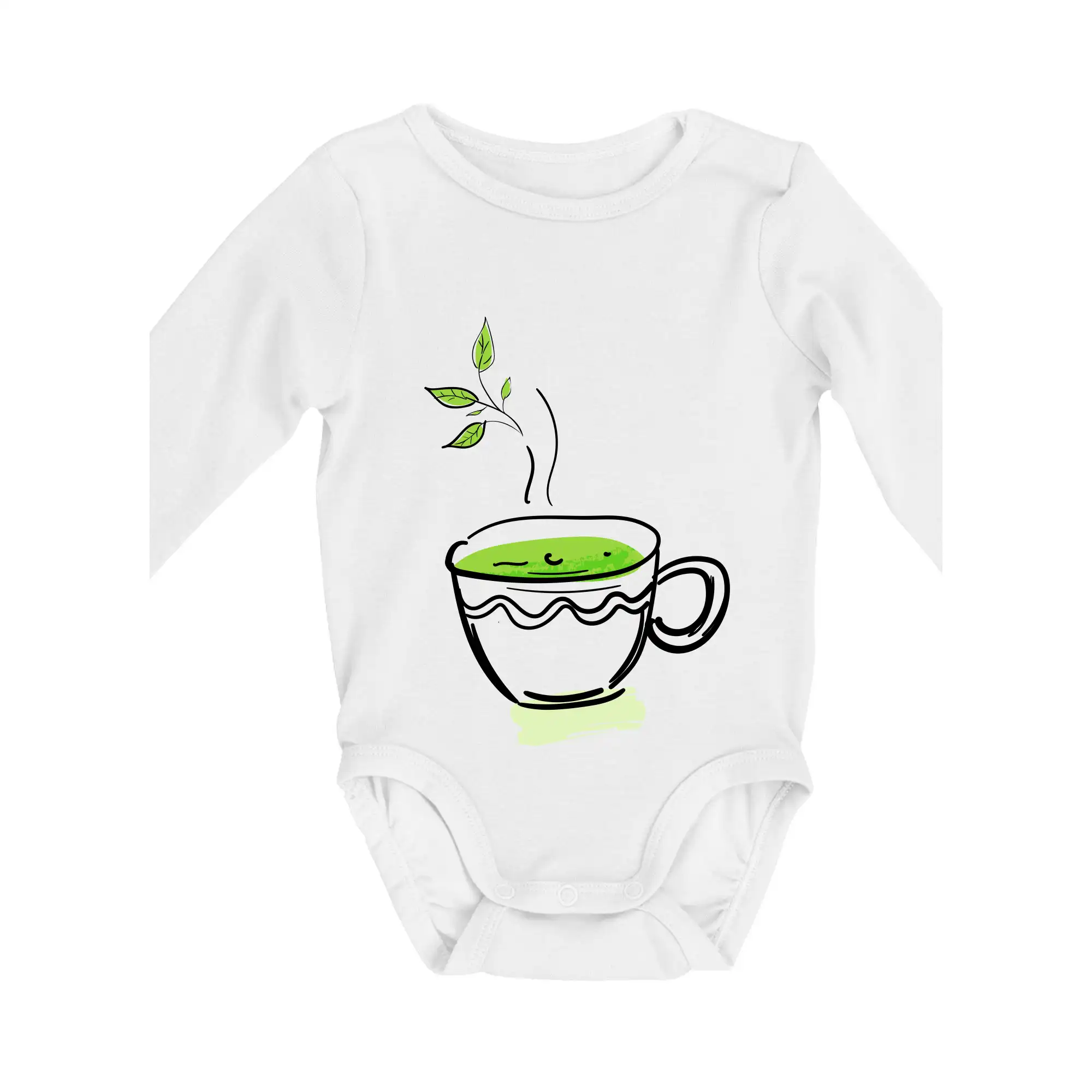 Vtipná tričká s motívmi pitie - ostatné - Hot matcha - Body dojčenské s dlhým rukávom