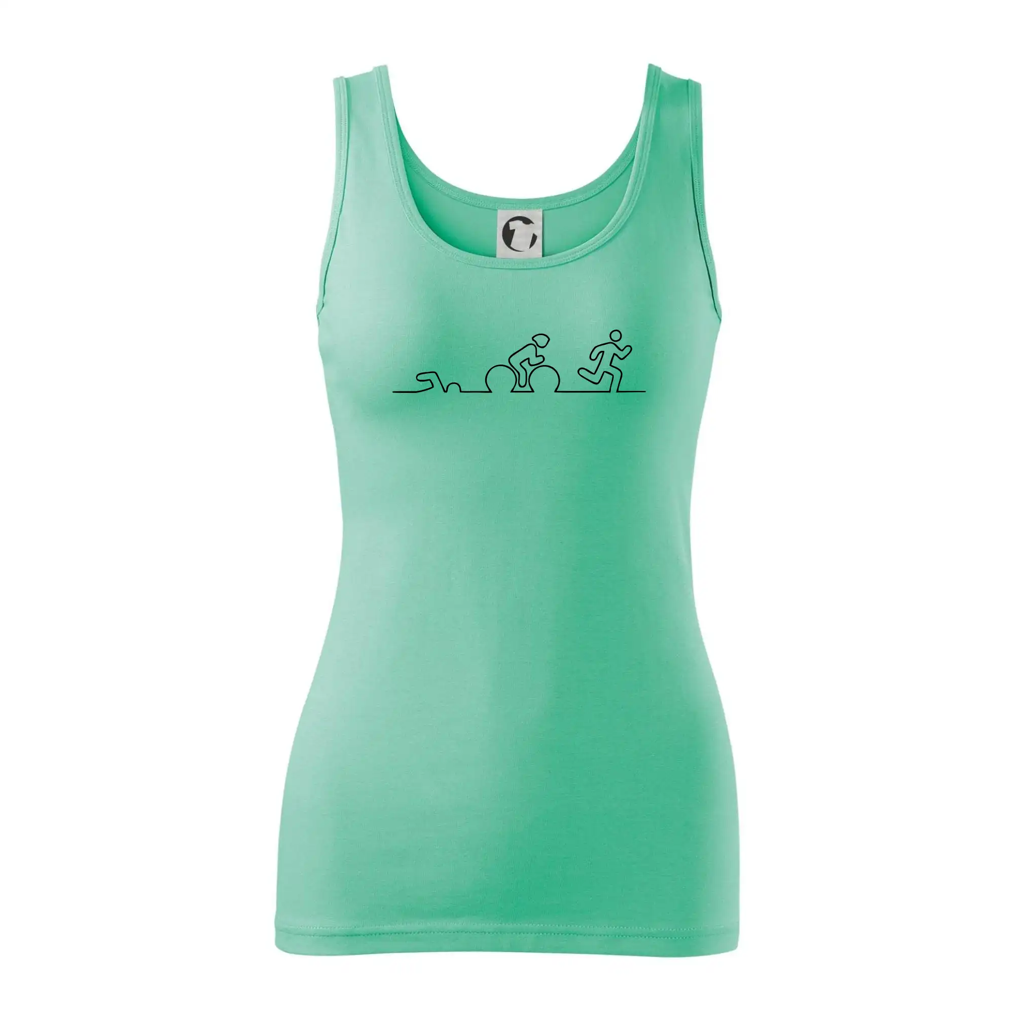 Tričko ako darček pre cyklistu - EKG triatlon - Dámske tielko