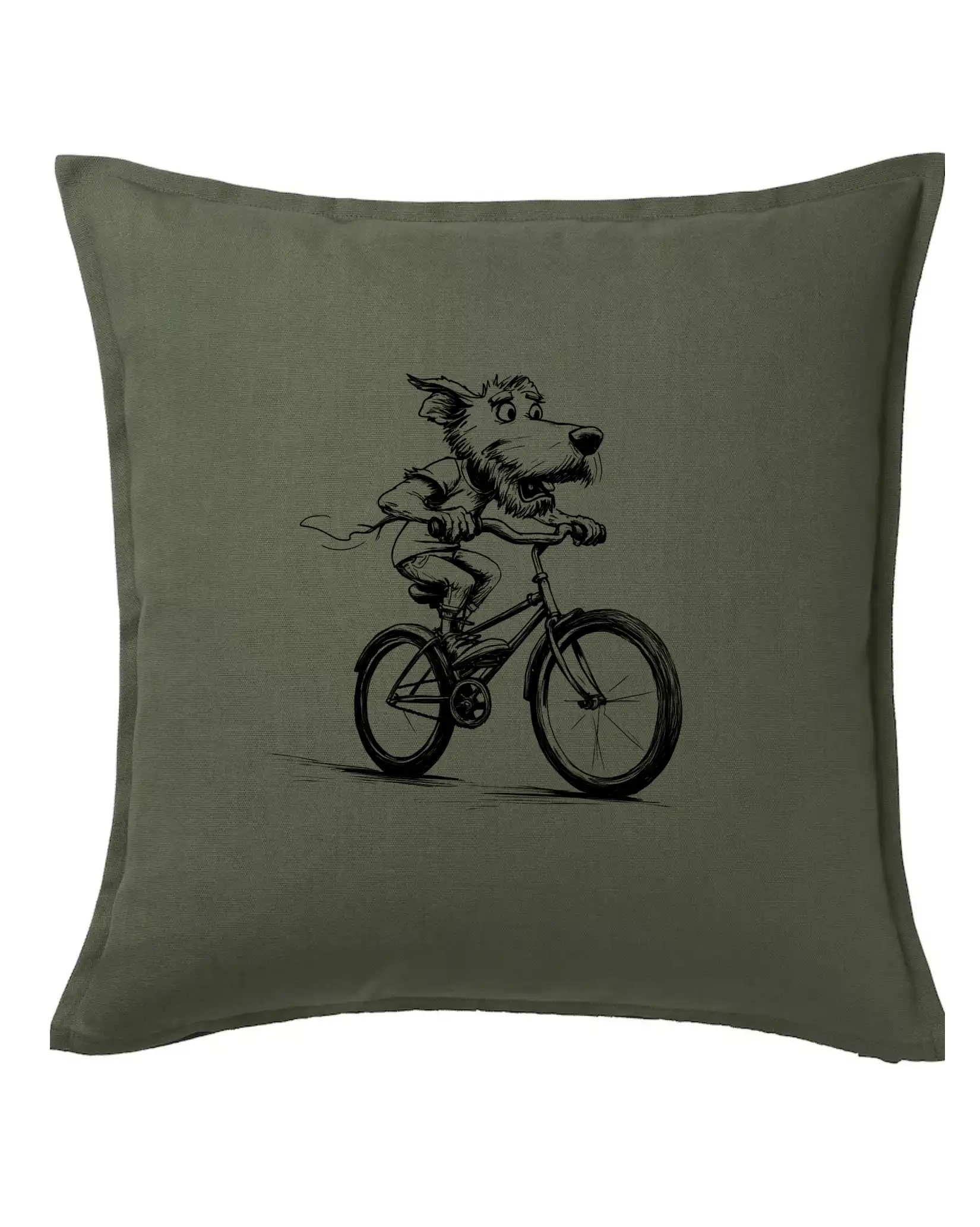 Tričko ako darček pre cyklistu - Pes na bicykli - Vankúš 50x50