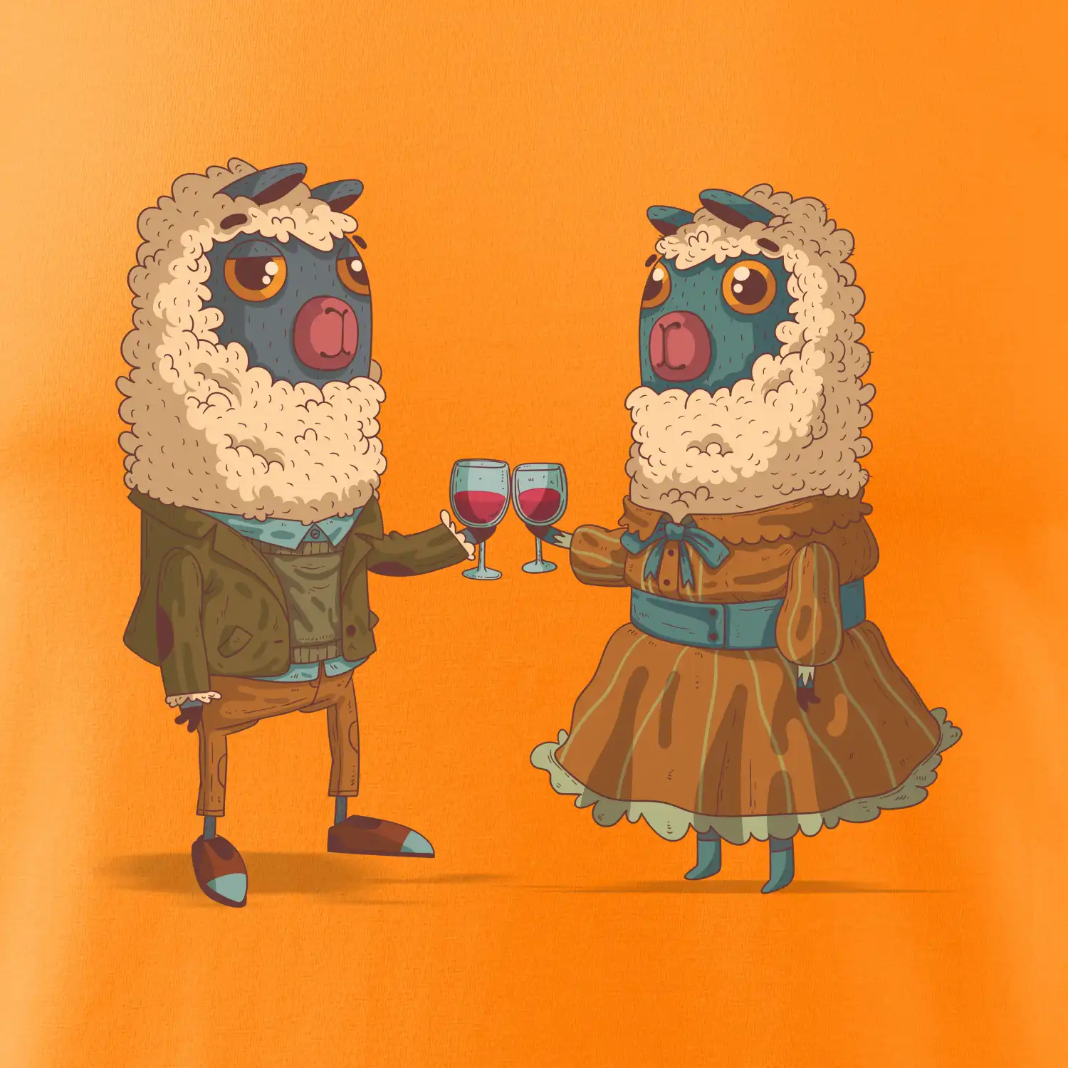 Alpaky s vínem pár