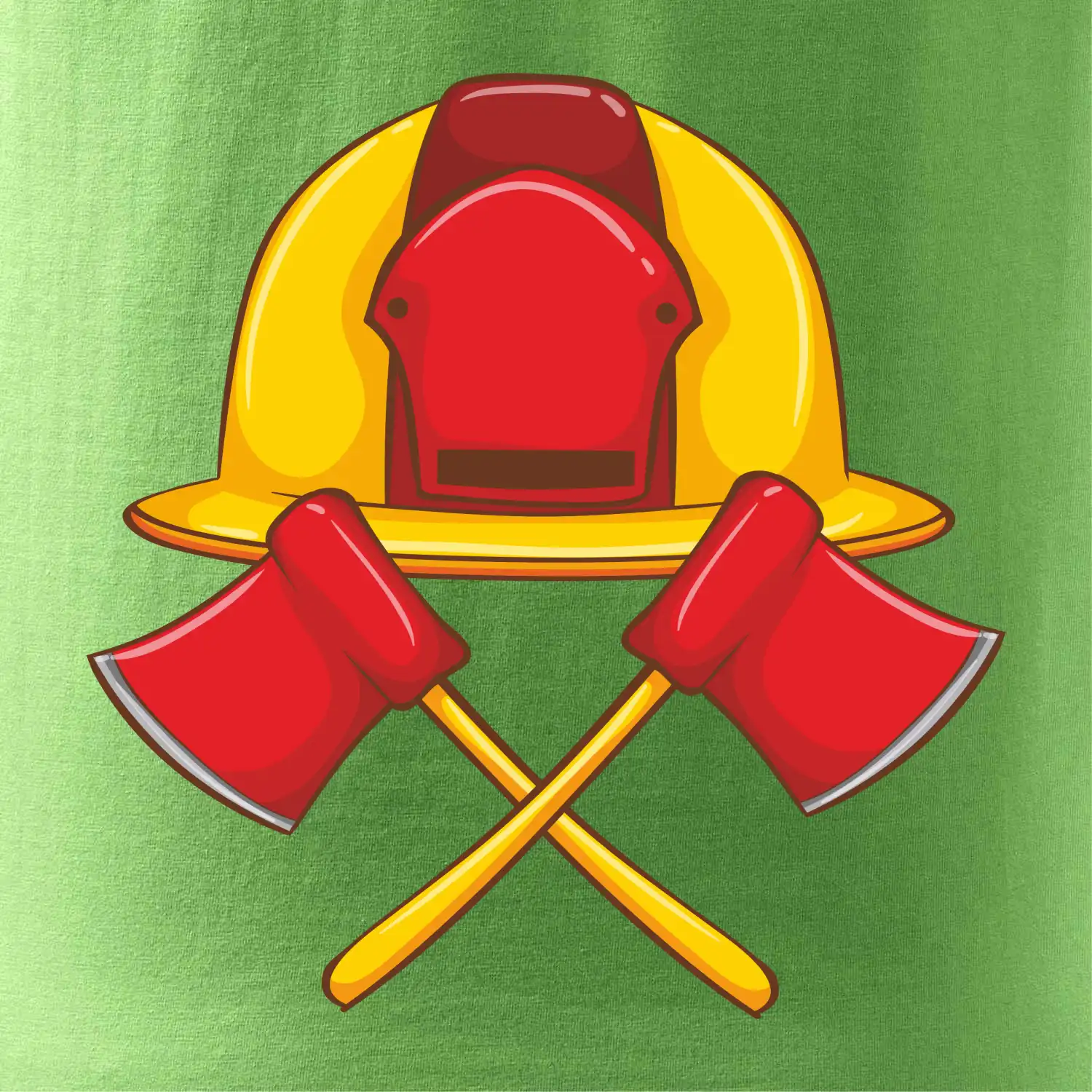 Hasičská helma a sekera