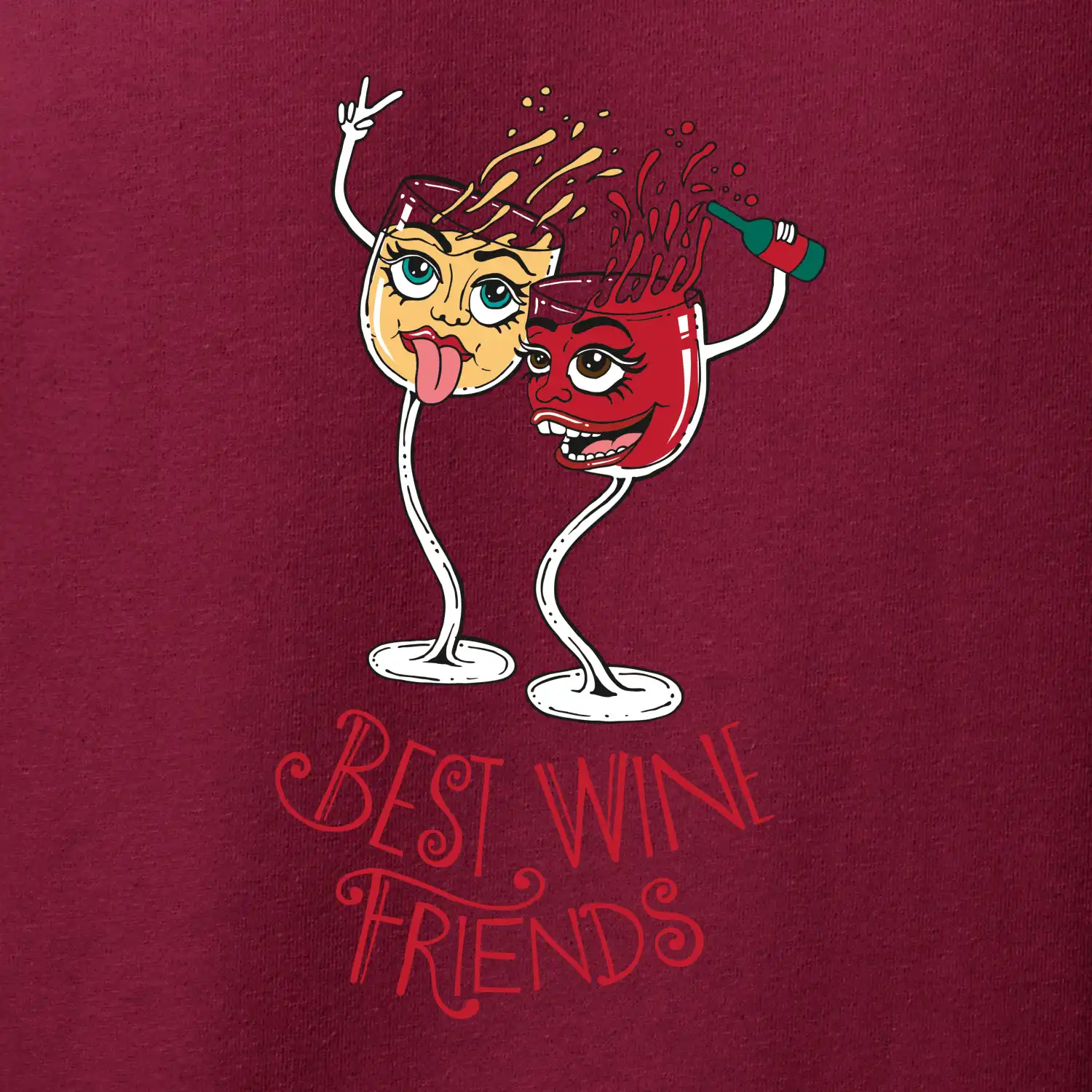 Best wine friends dancing (Pecka design)
