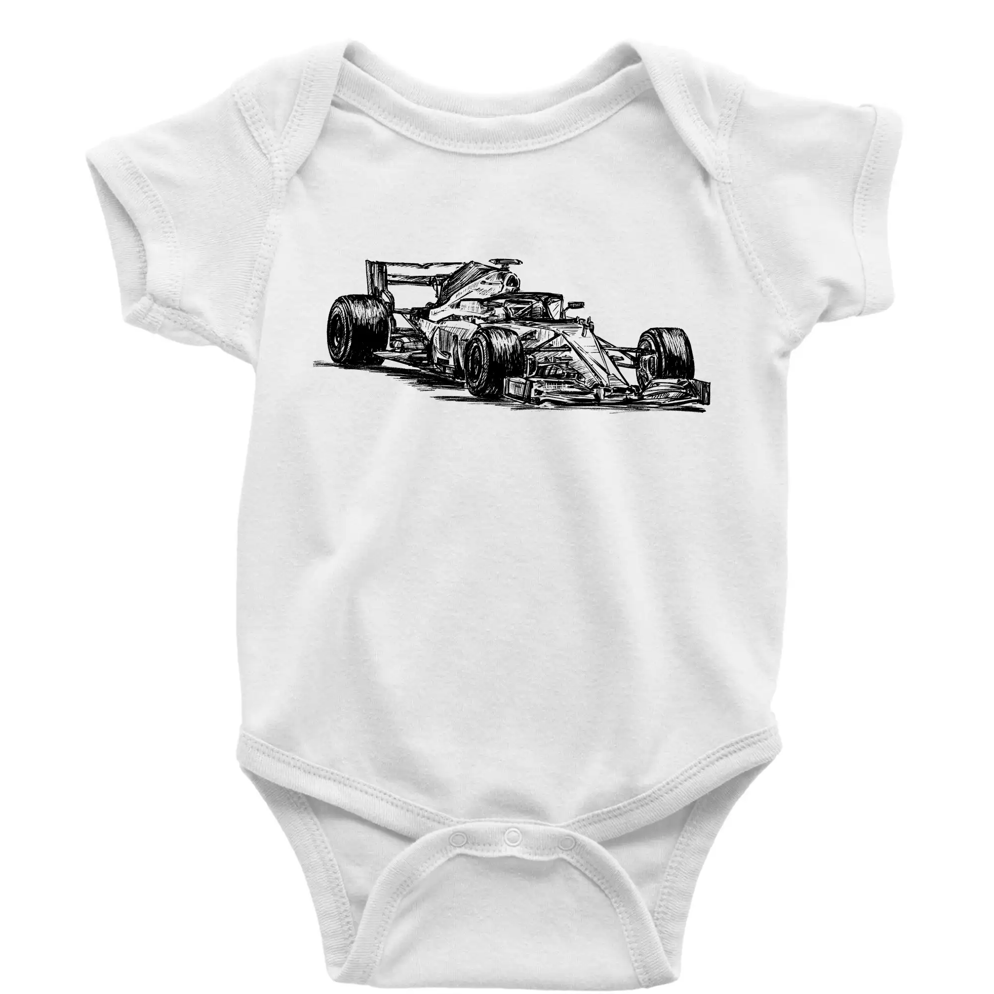 Auto tričká - Formula v závode - Body dojčenské s krátkym rukávom