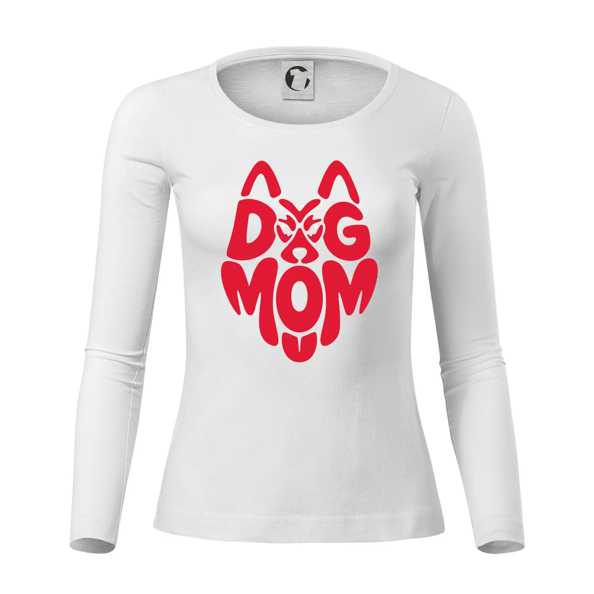 Dog mom nápis v hlavě