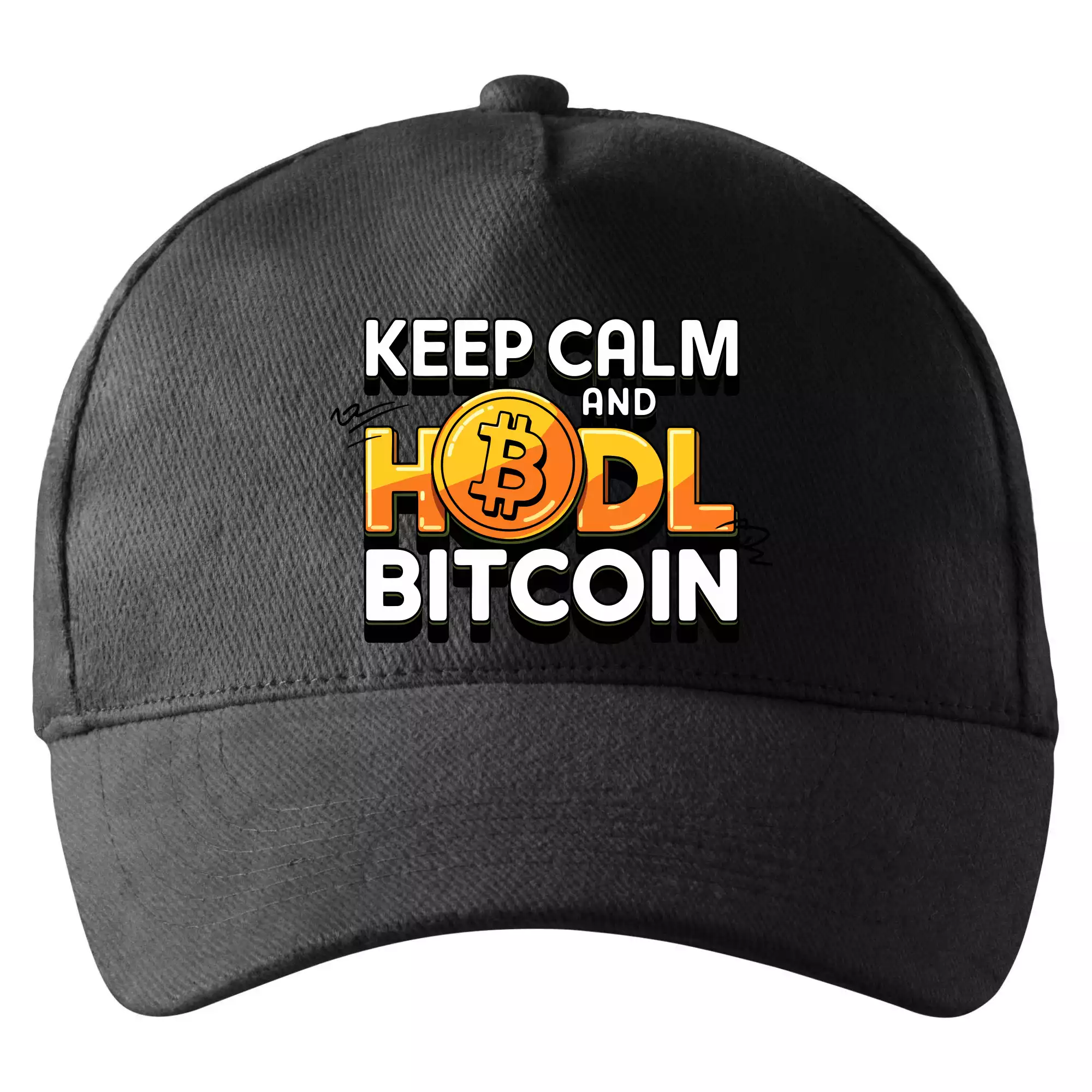 3D nápis Keep Calm and HODL Bitcoin