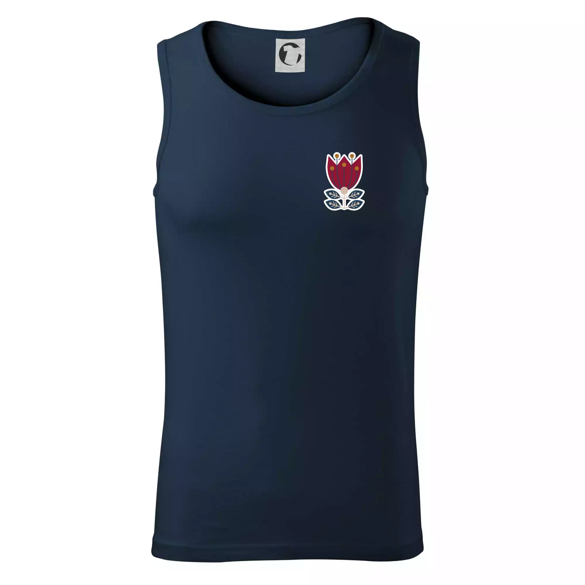 Folklor na prsu květina čtyřlistá