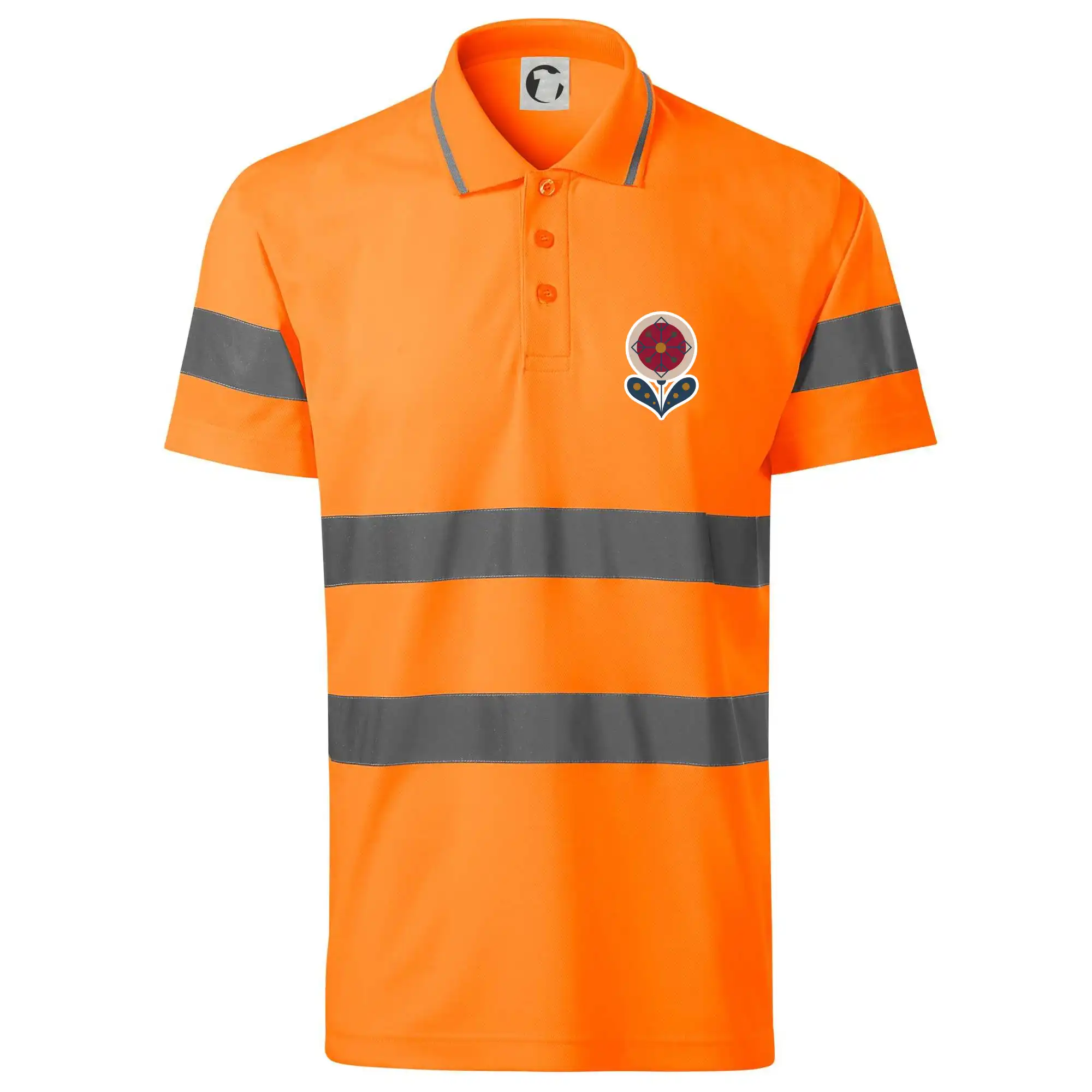 Folklor na prsu květina kulatá