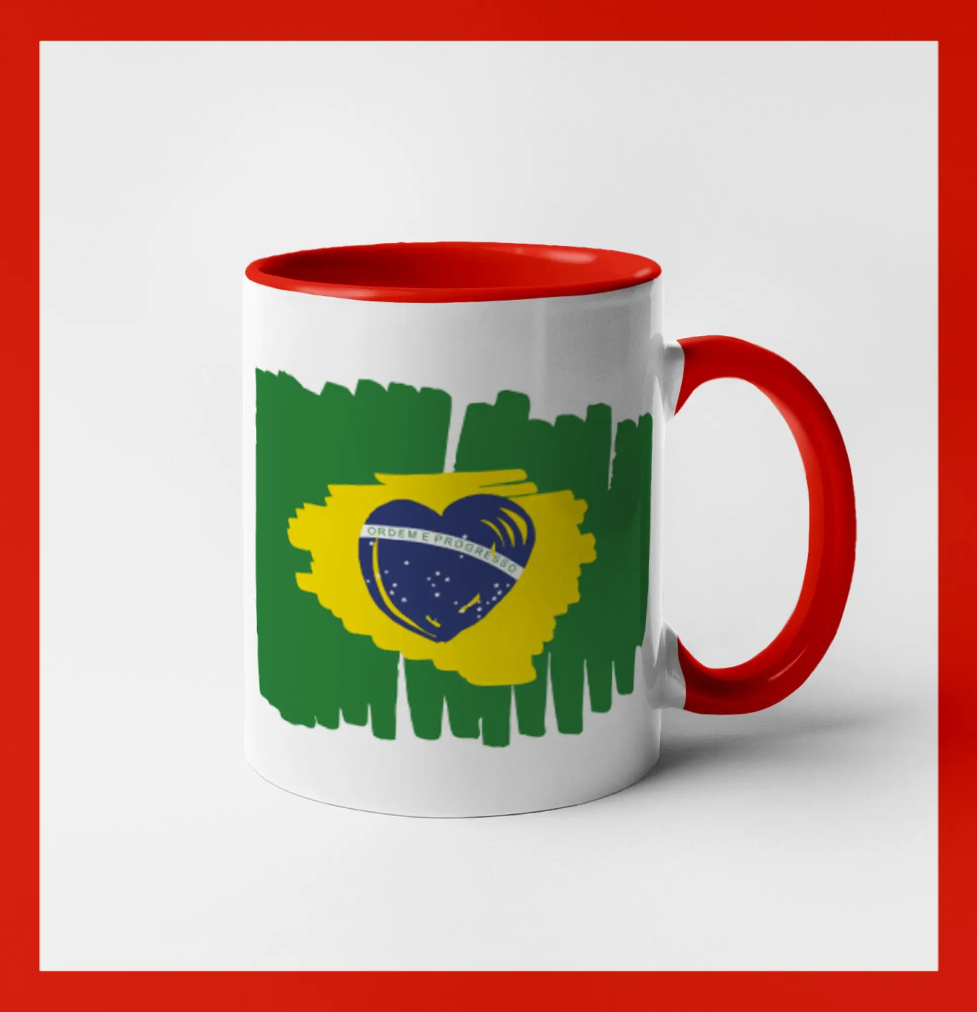 Brazílie vlajka srdce