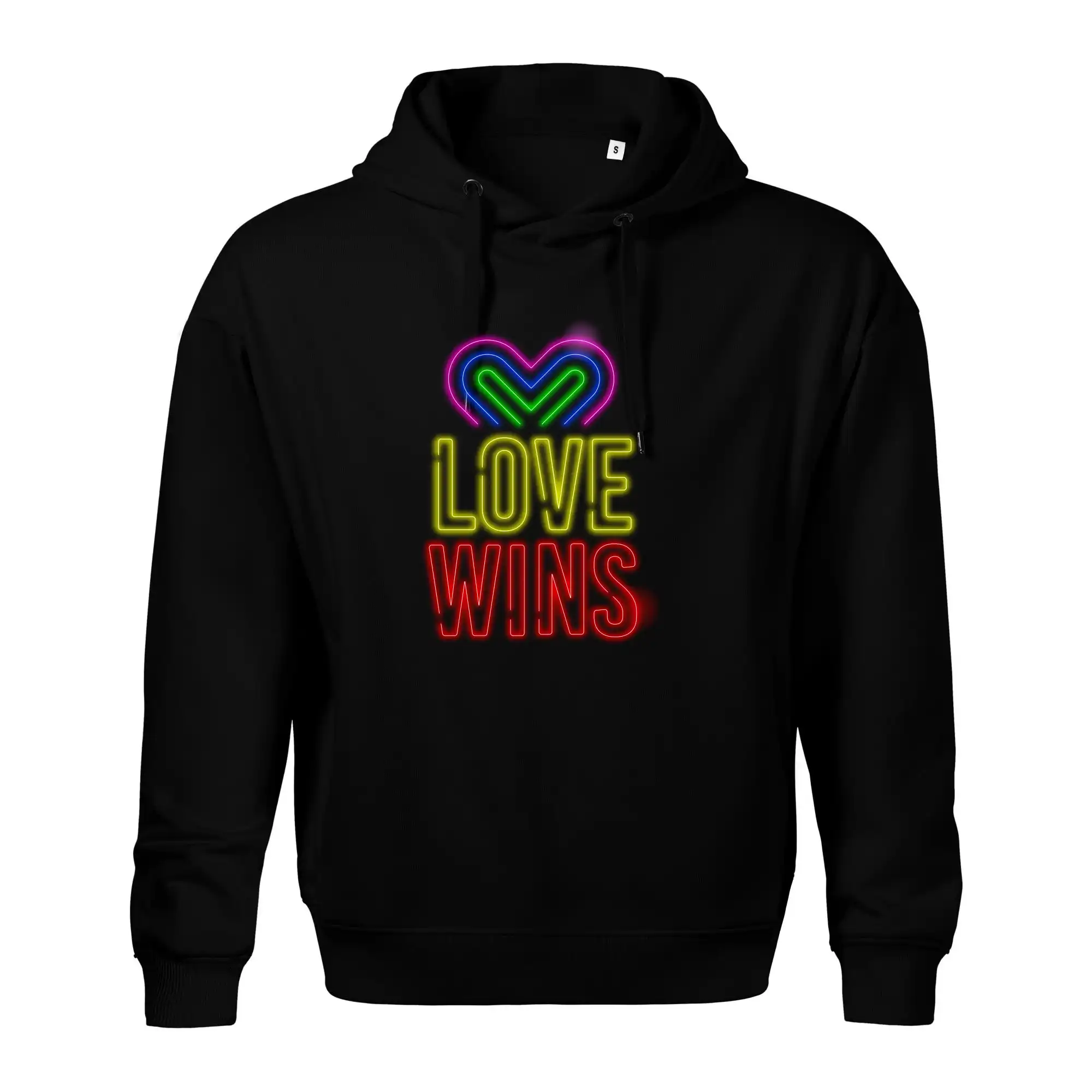Neon sign love wins