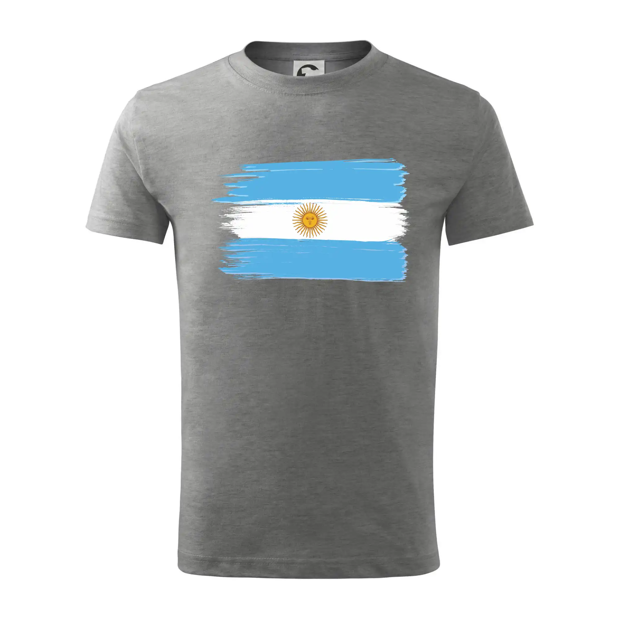 Motívy štátnych vlajok - Argentína vlajka kreslená štetkou - Tričko detské bavlnené