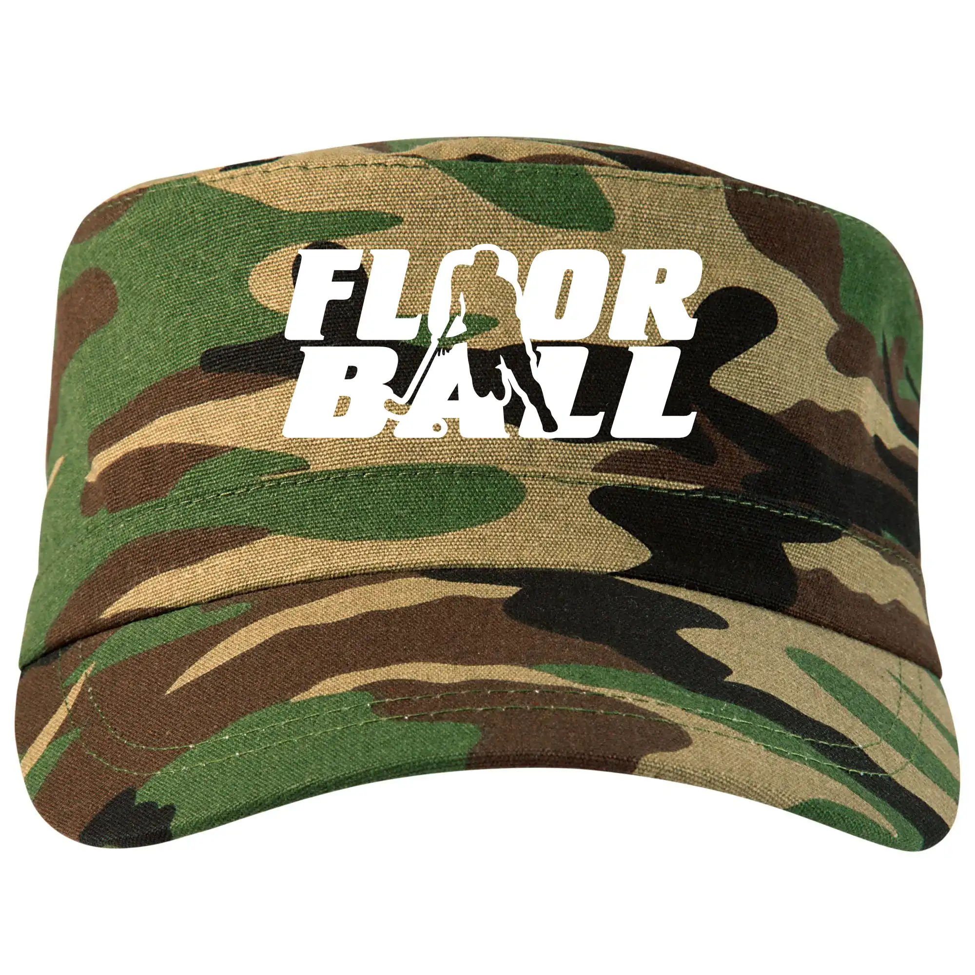 Florbalové tričká - Floorball nápis rovný - Šiltovka CAMO