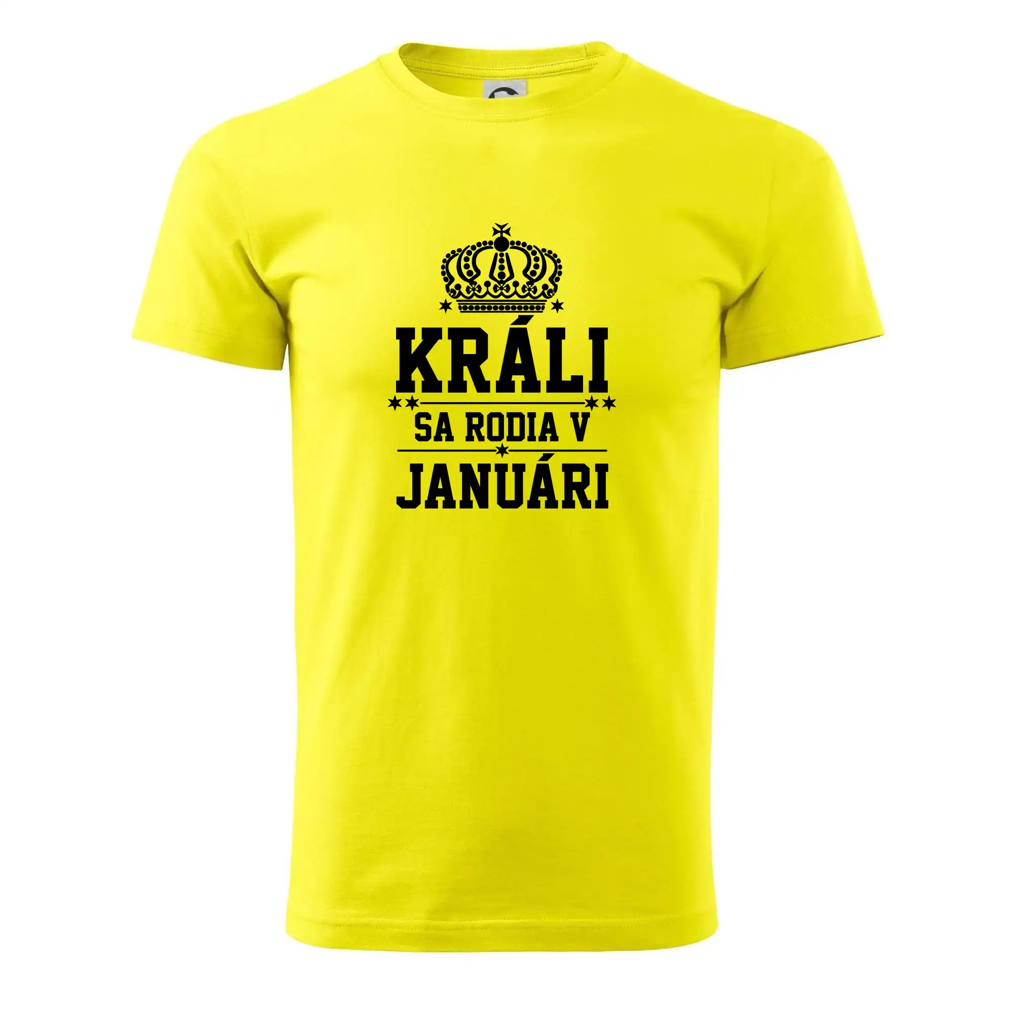 Tričká pre narodených v januári - Králi sa rodia v januáry - Pánske tričko nižšej gramáže