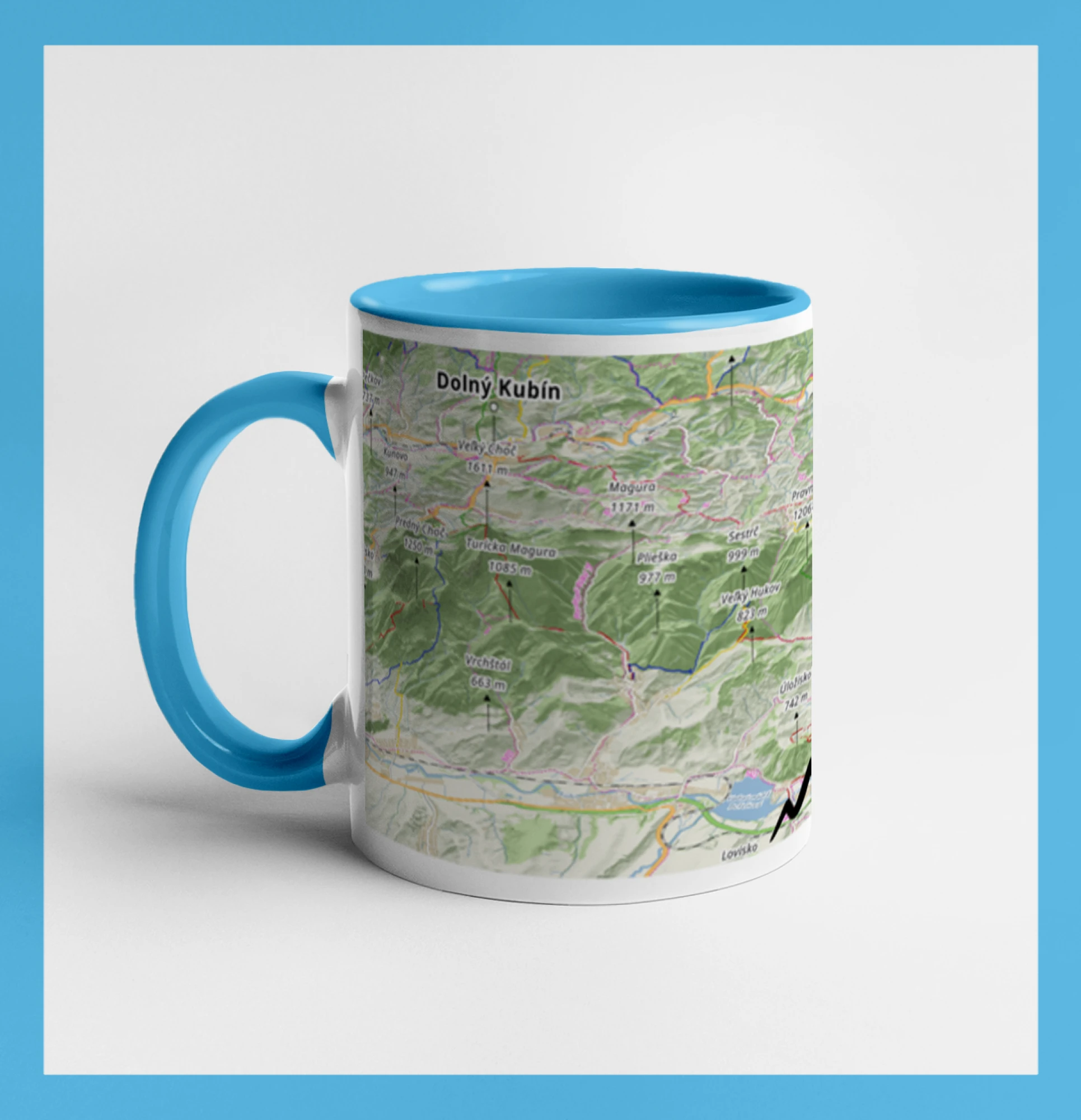 Hrnček mapa Chočské vrchy