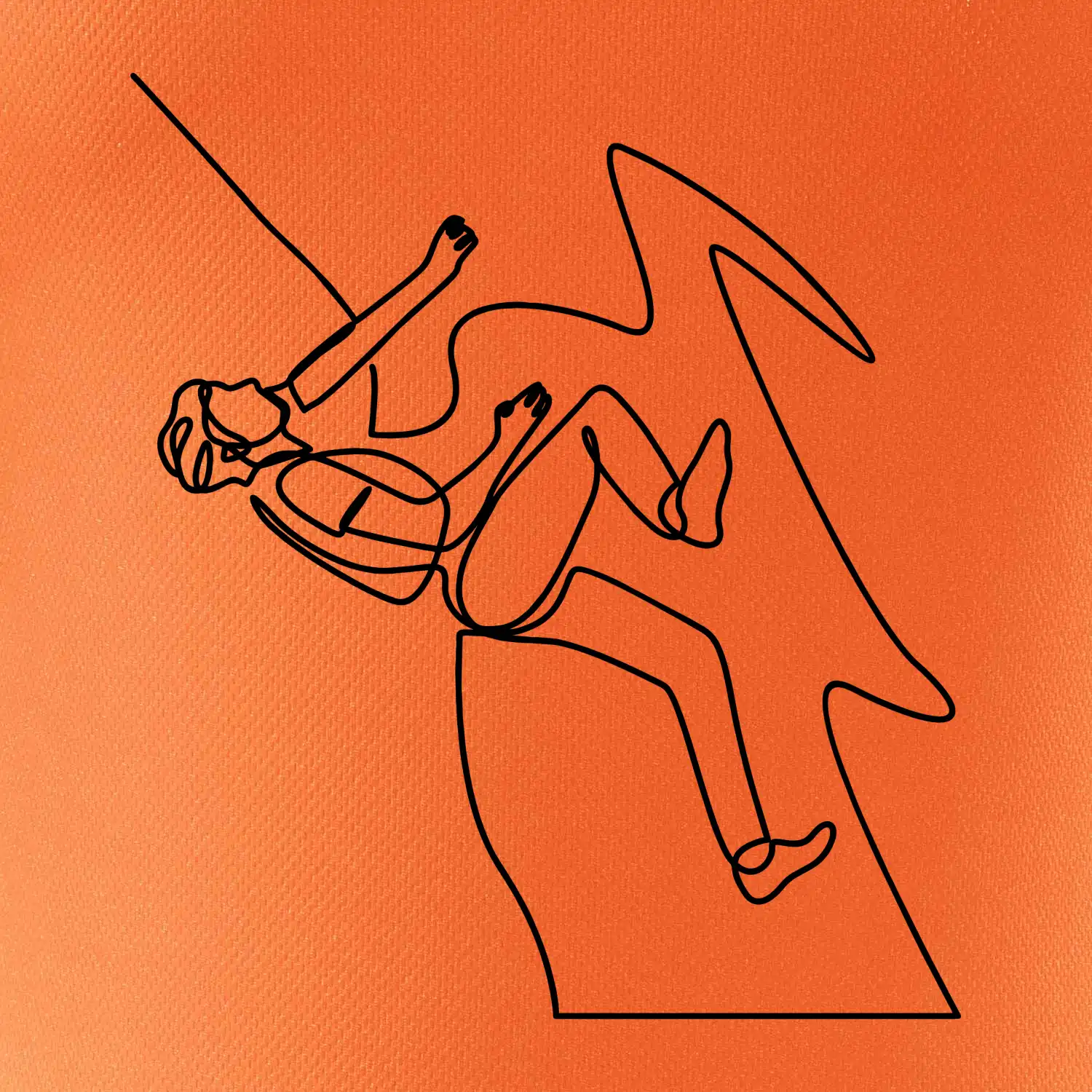 Lezec na skále jedním tahem