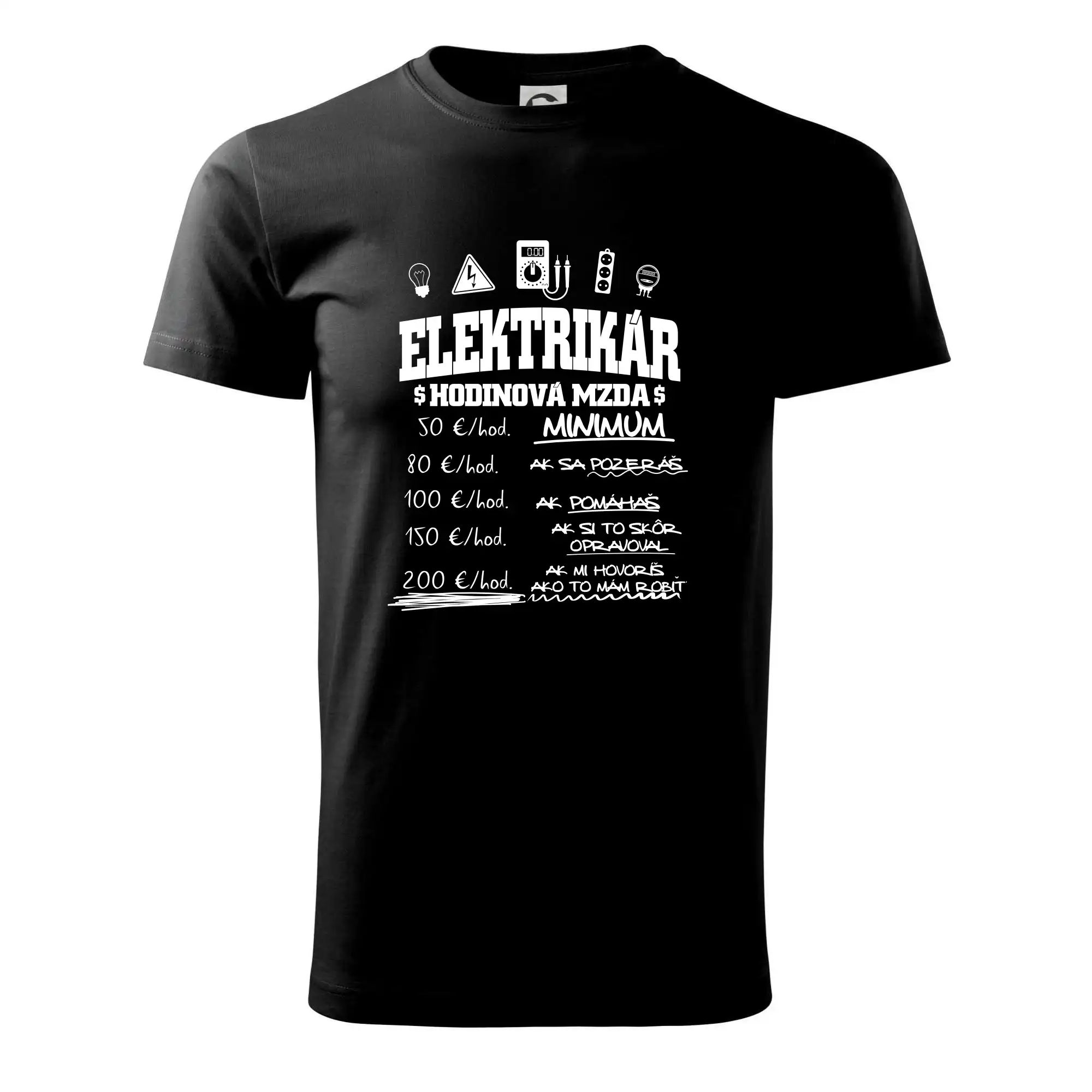 Hodinová mzda elektrikár SK