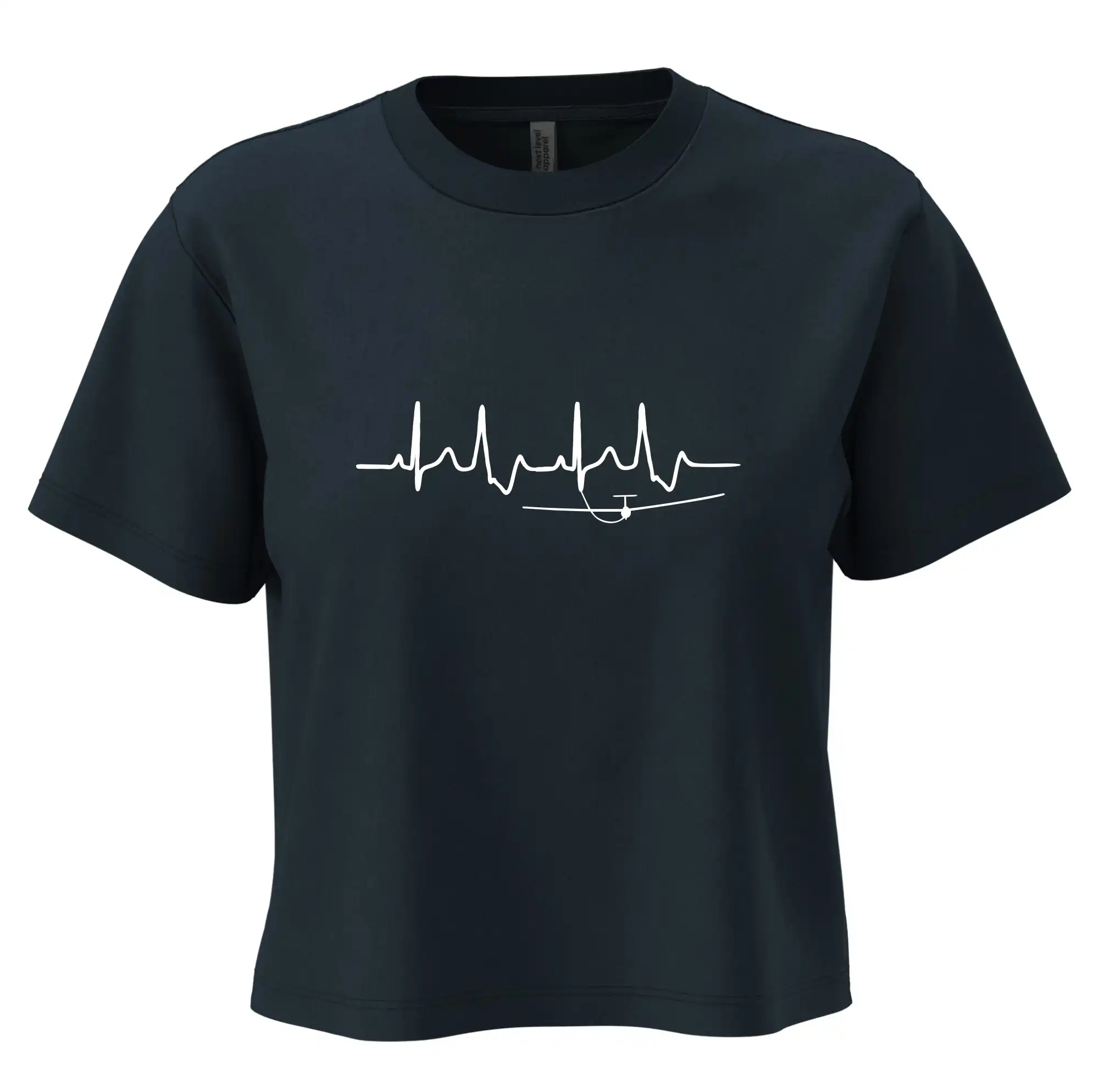 Tričká s lietadlami - EKG kluzák - Boxy cropped tričko OVERSIZE