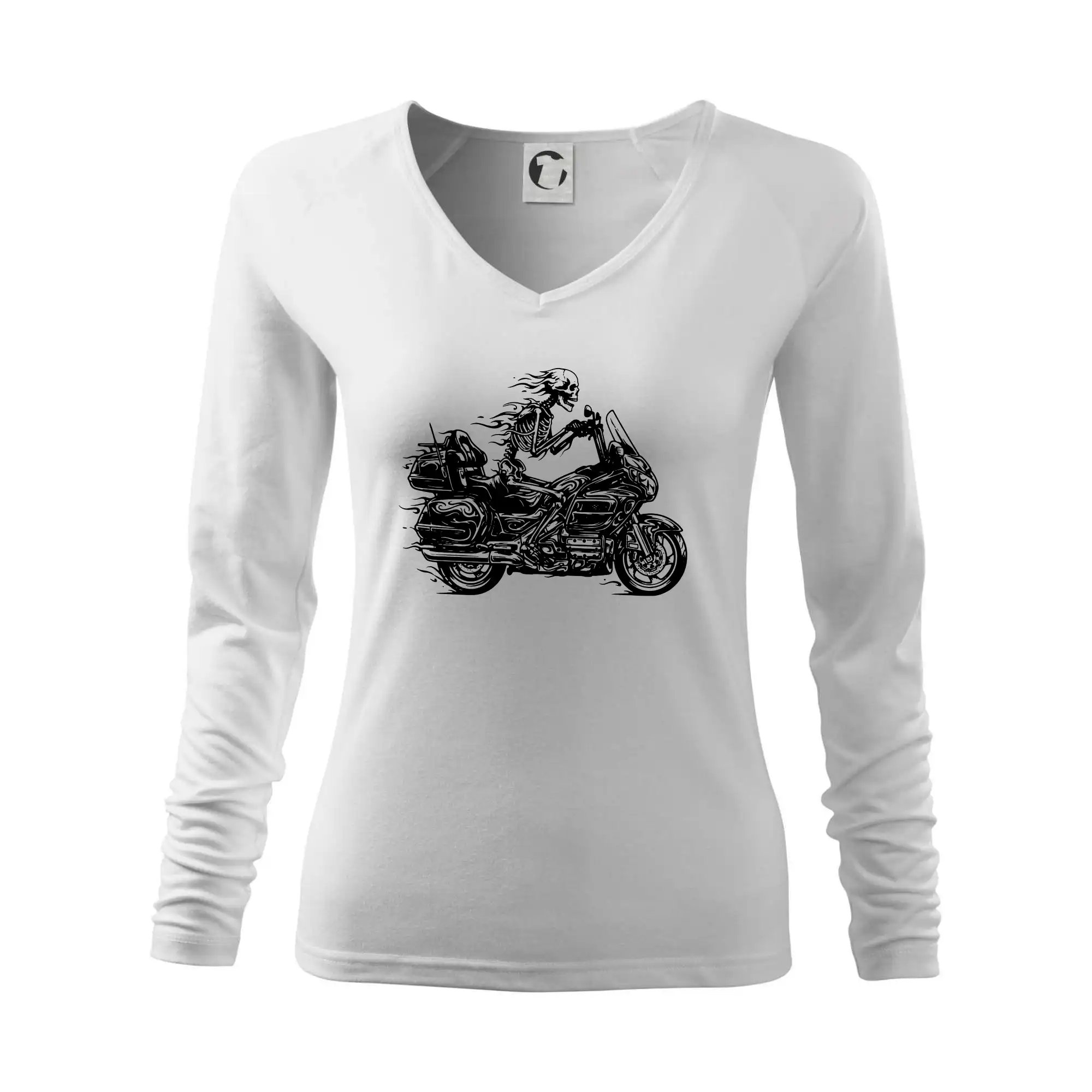 Tričká a mikiny s potlačou motoriek – pre pravých motorkárov - Cestovná motorka kostra - Tričko dámske Elegance
