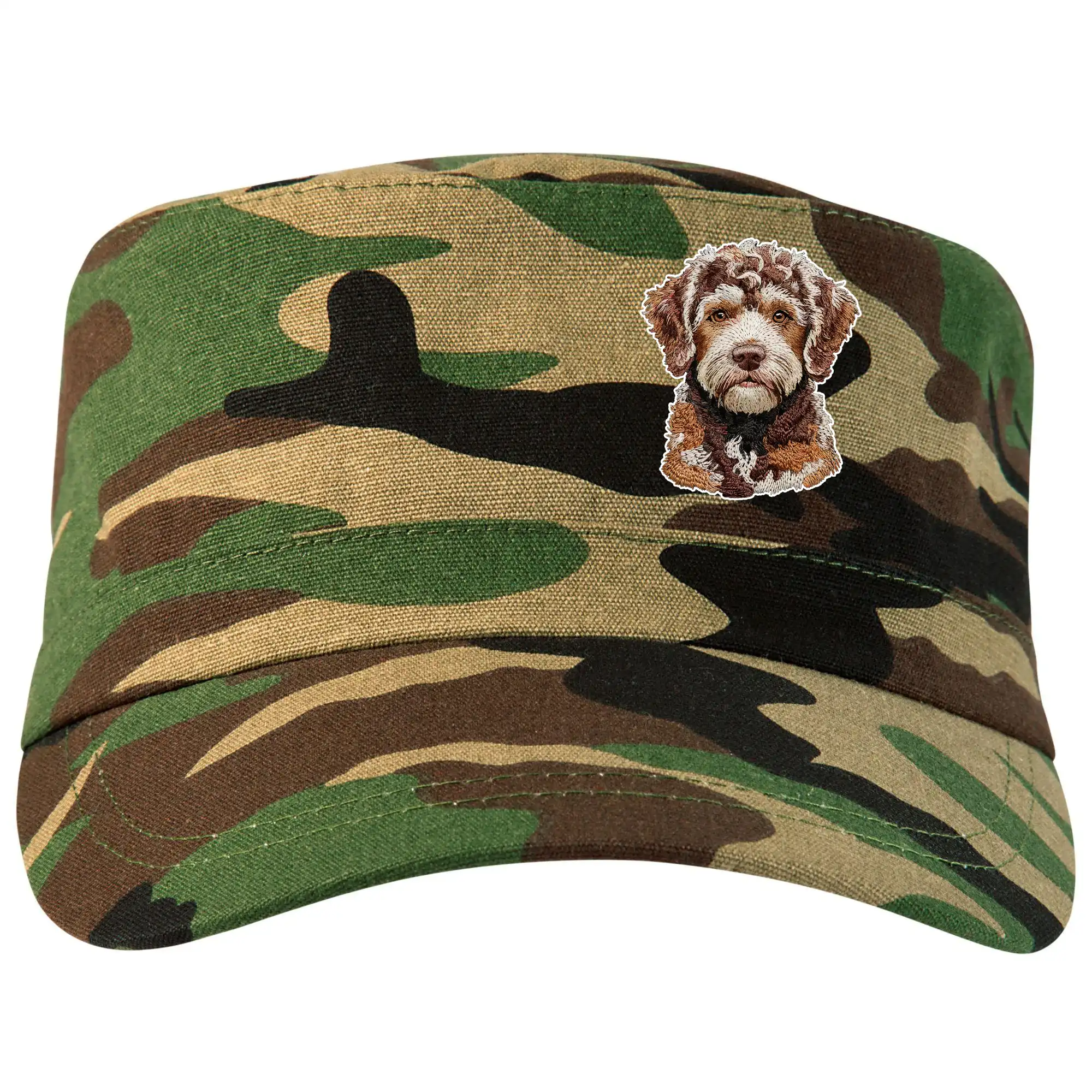 Ostatné psie plemená - Lagotto romagnolo vyšívaná hlava na prsníku - Šiltovka CAMO